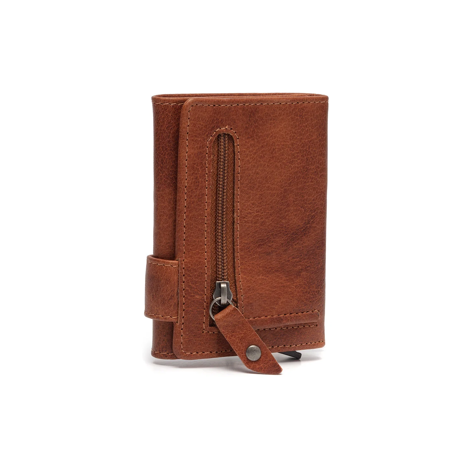Leather Card Holder Cognac Portland - Image 4