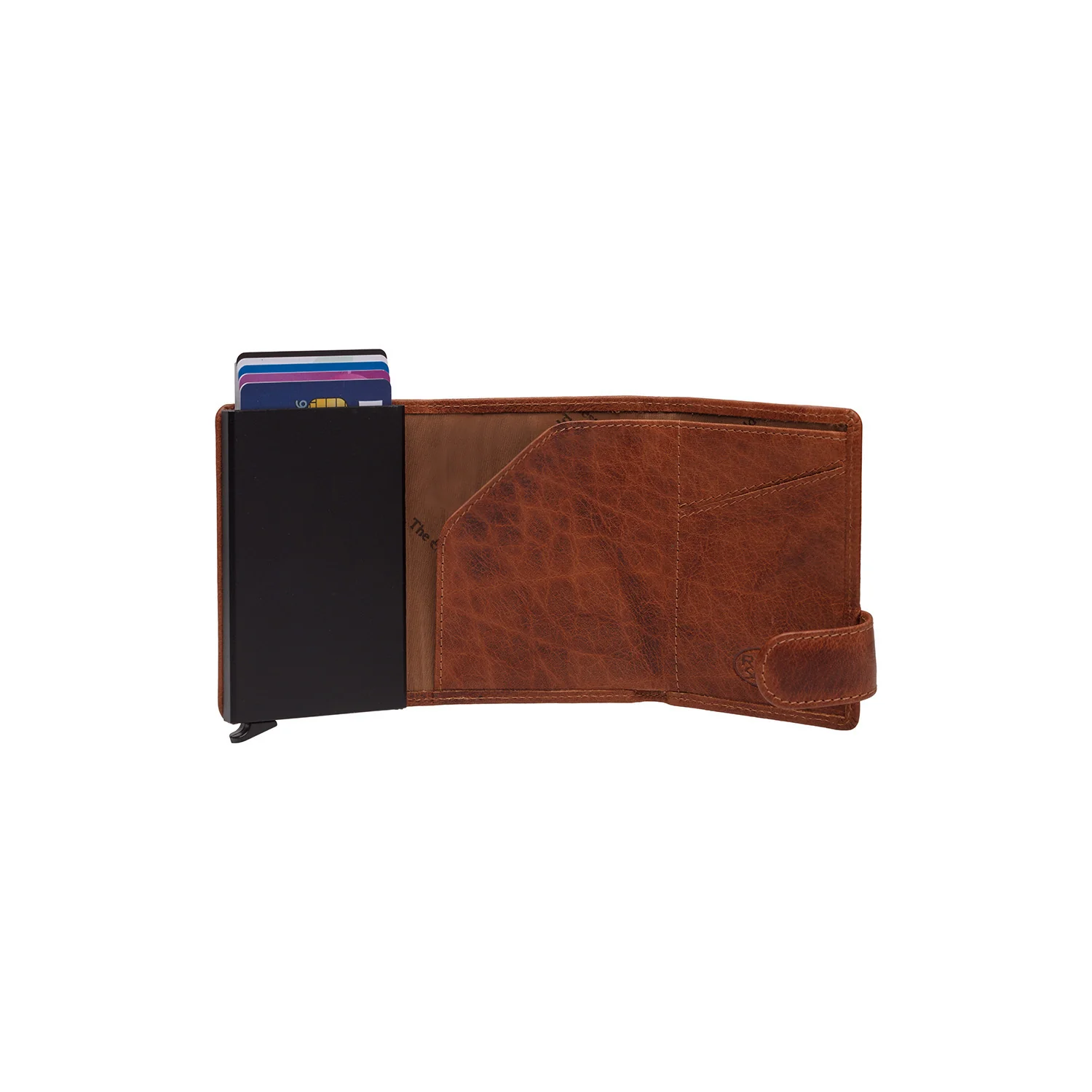 Leather Card Holder Cognac Portland - Image 5