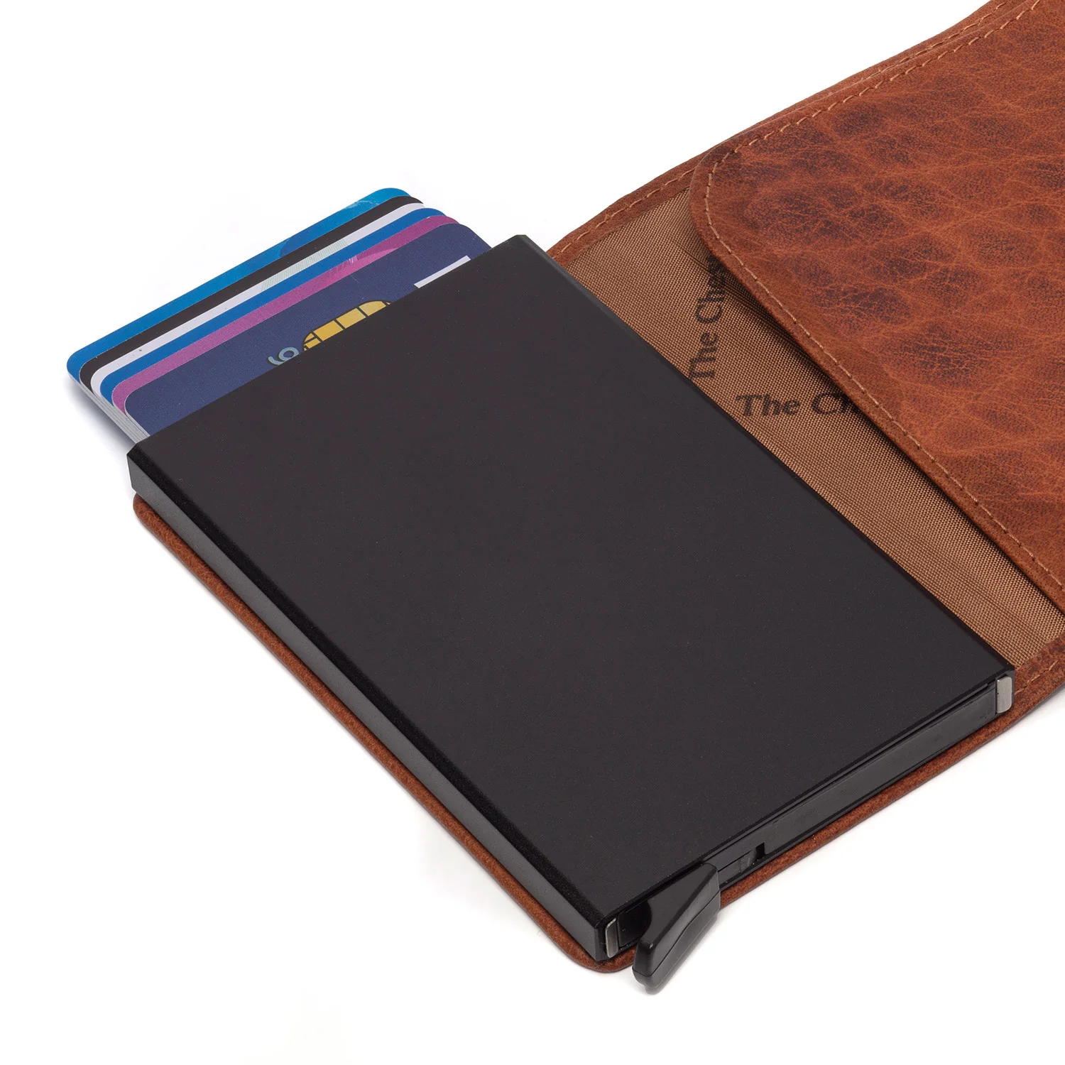 Leather Card Holder Cognac Portland - Image 6