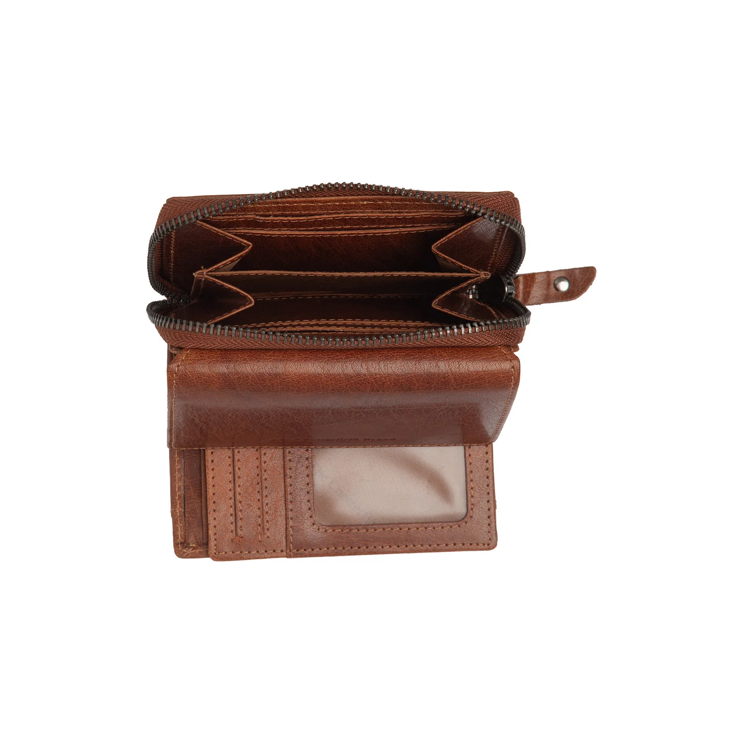 Leather Wallet Cognac Rimili - Image 3