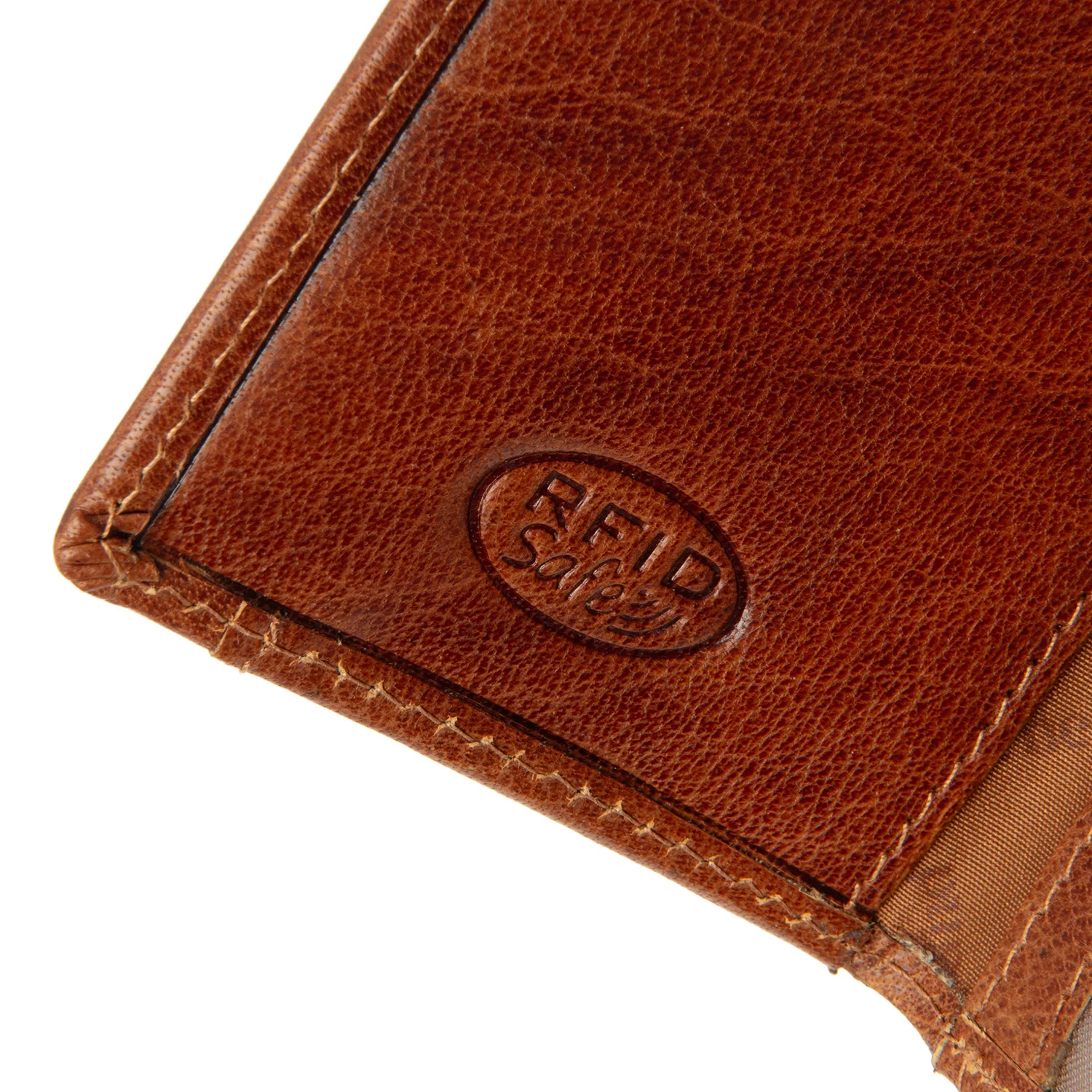 Leather Wallet Cognac Rimili - Image 5