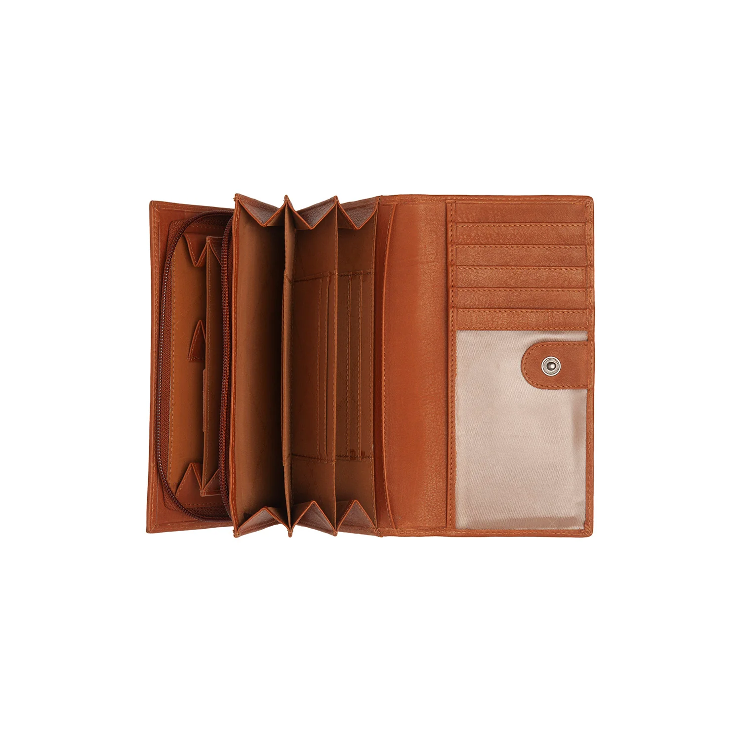 Leather Wallet Cognac Valetta - Image 2