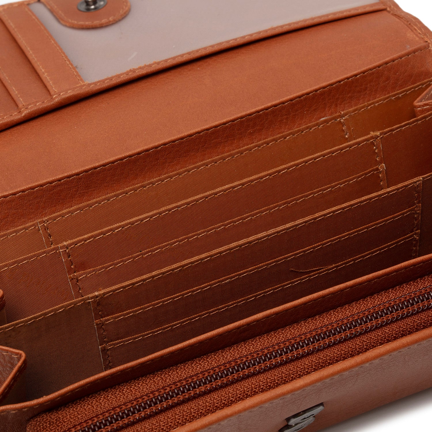 Leather Wallet Cognac Valetta - Image 4