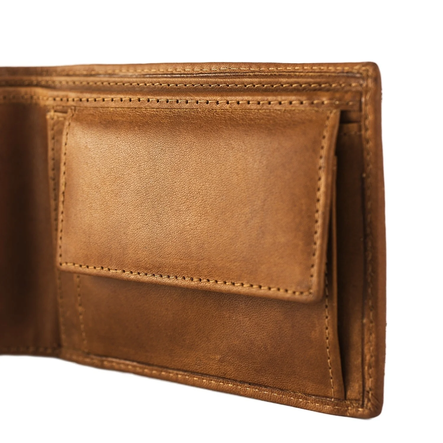 Leather Wallet Cognac Walid - Image 4
