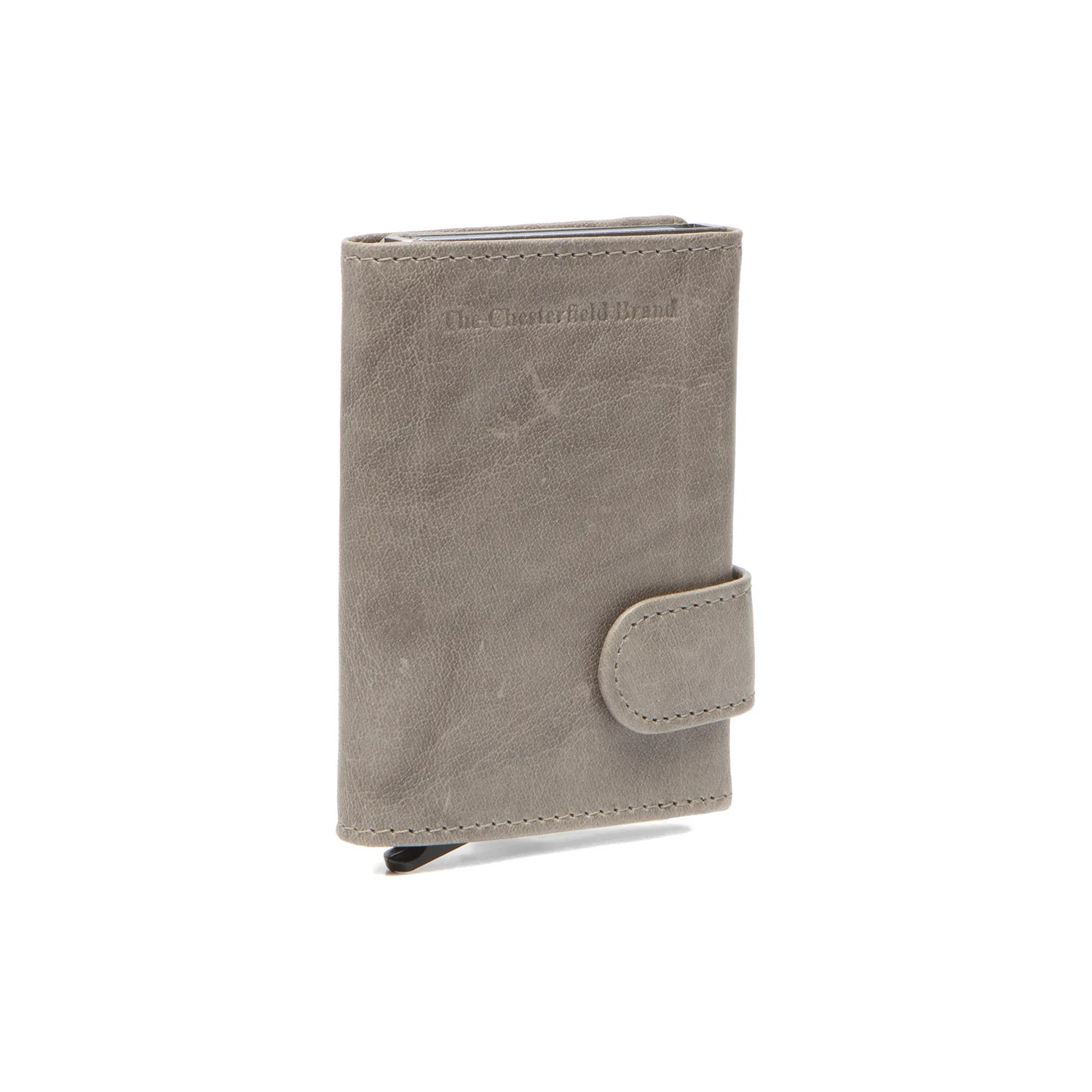 Leather Card Holder Light Grey Portland - Image 7