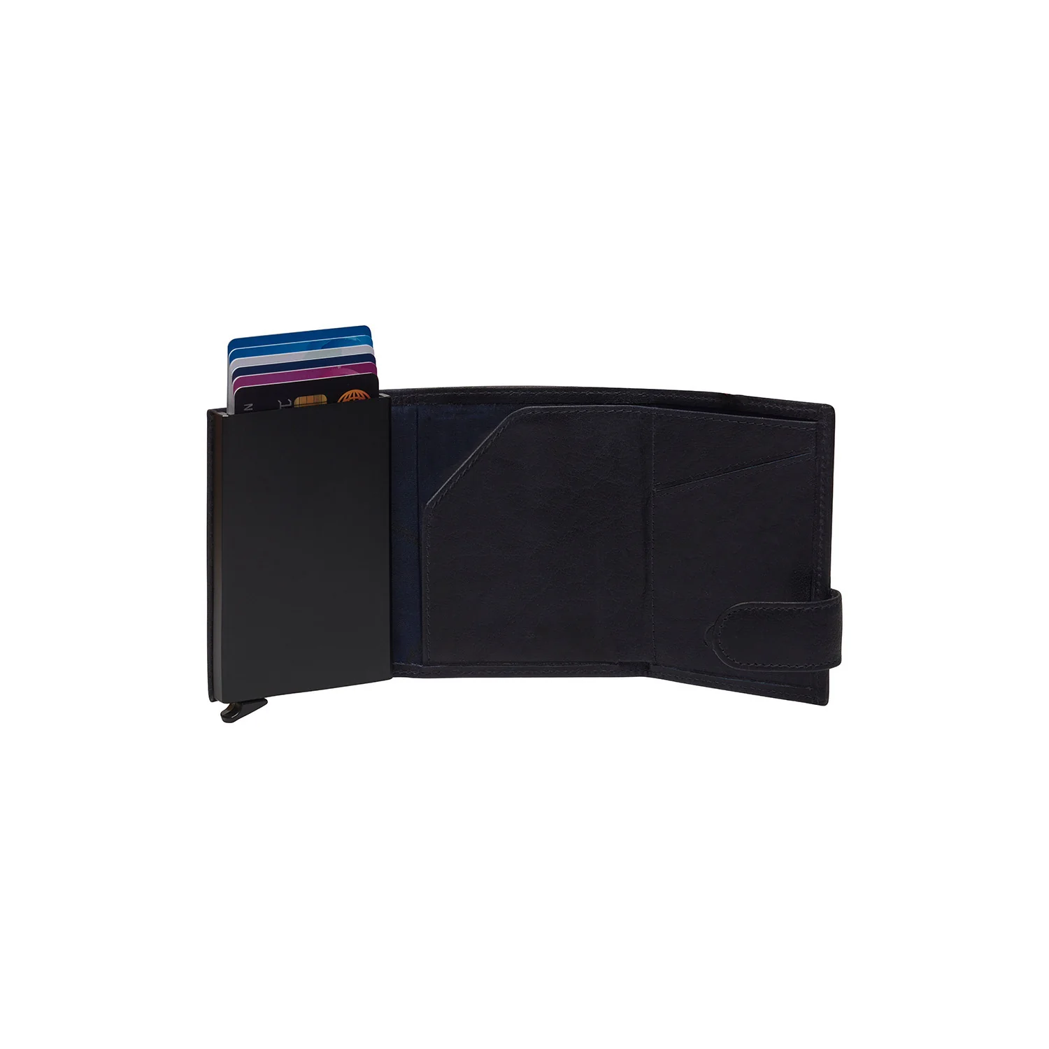 Leather Card Holder Navy Mannheim - Image 6