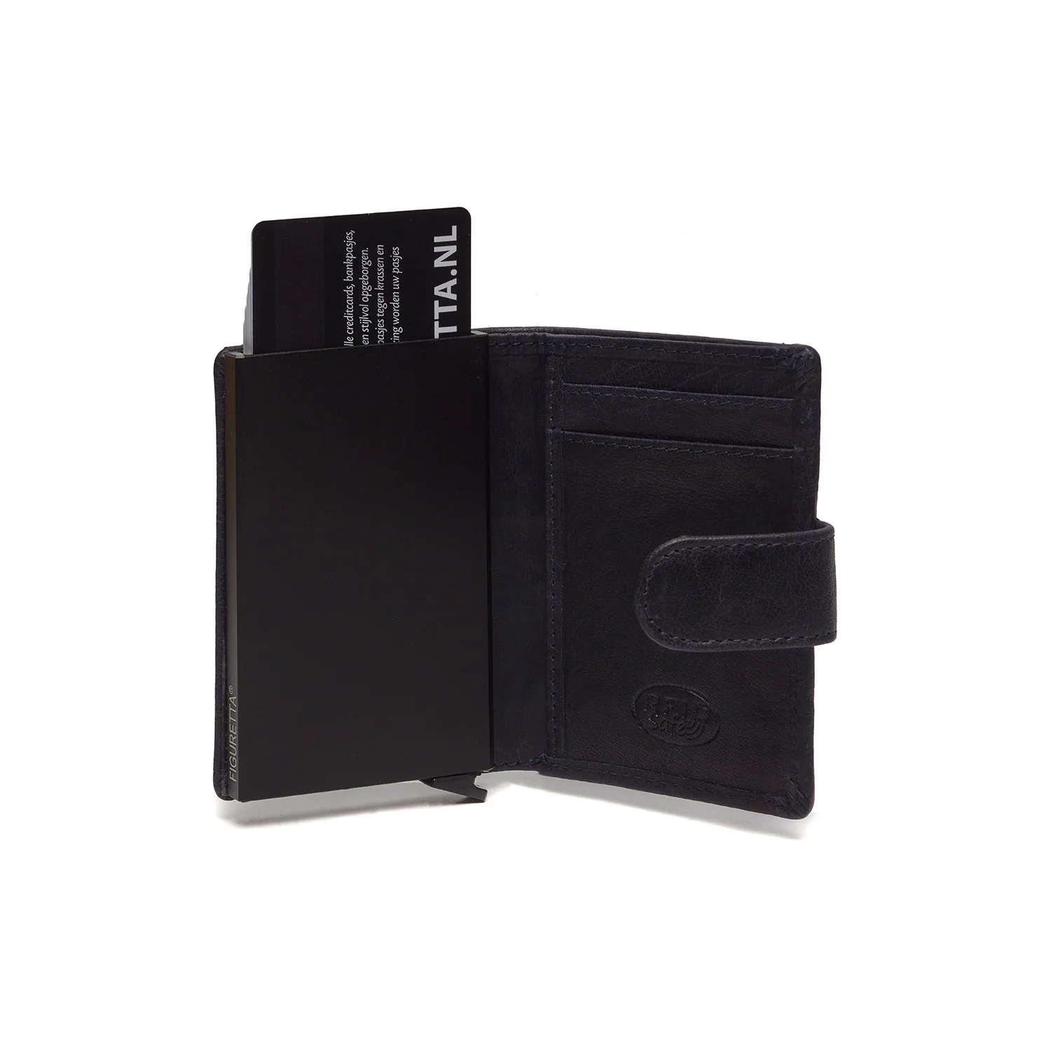 Leather Card Holder Navy Prague - Image 5