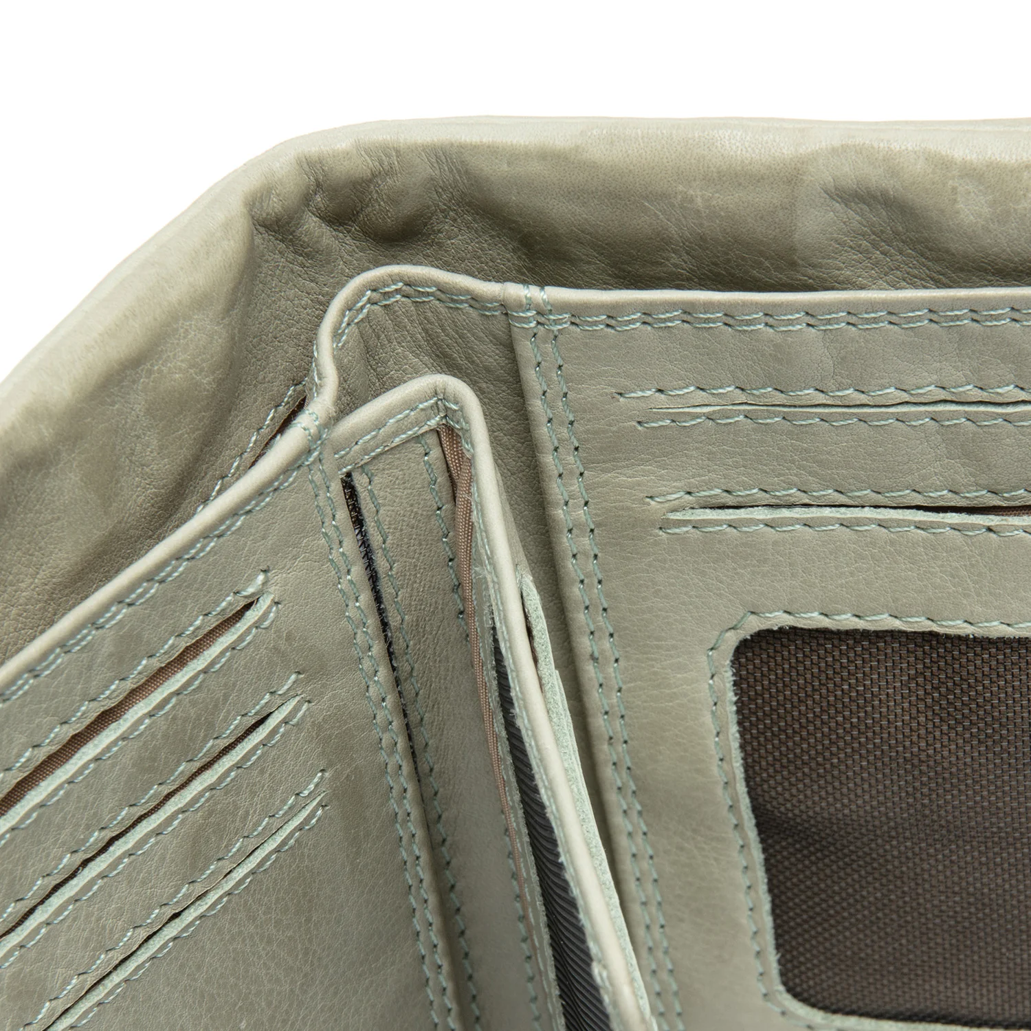 Leather Wallet Ocean Green Mavona - Image 4