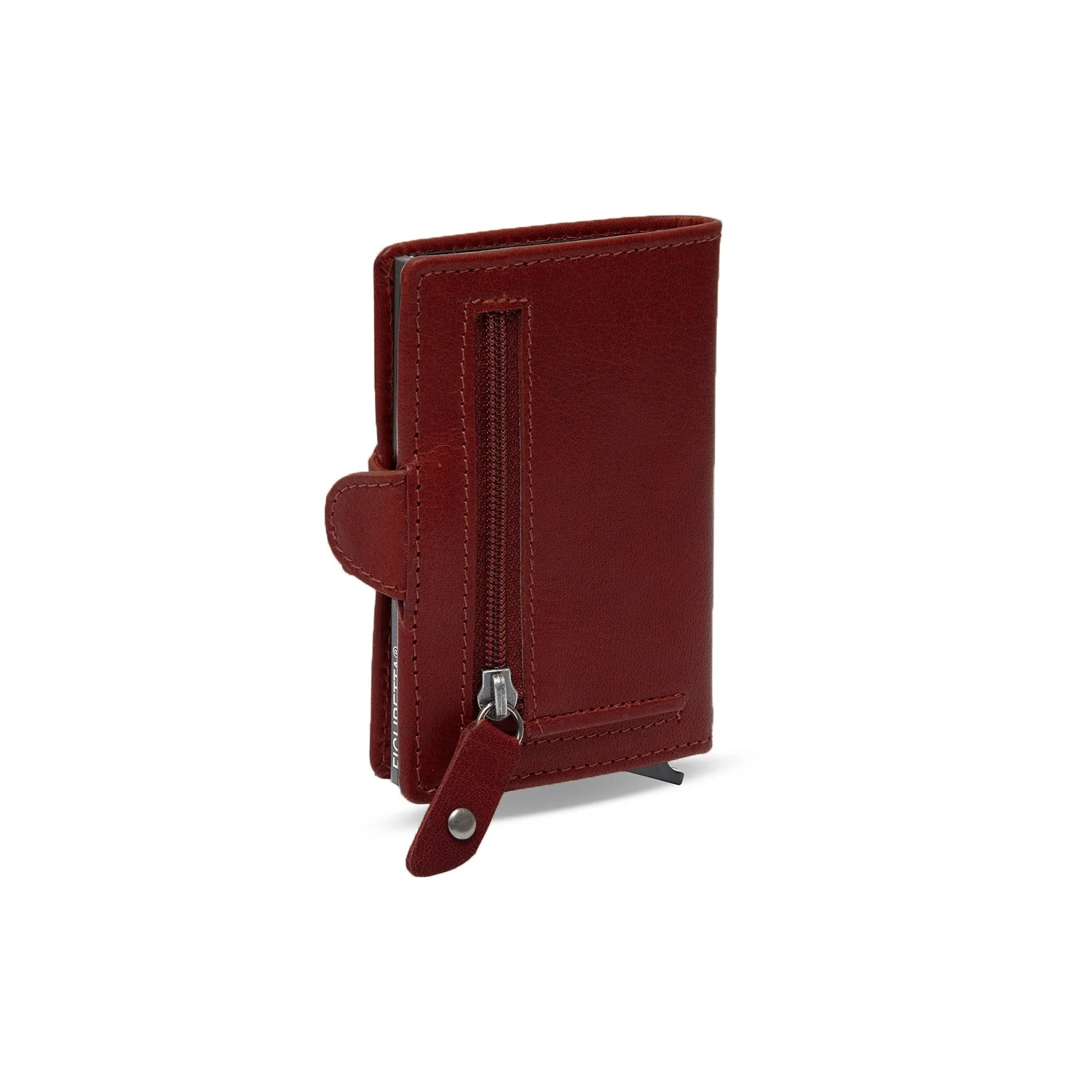 Leather Card Holder Red Baldwin - Image 2