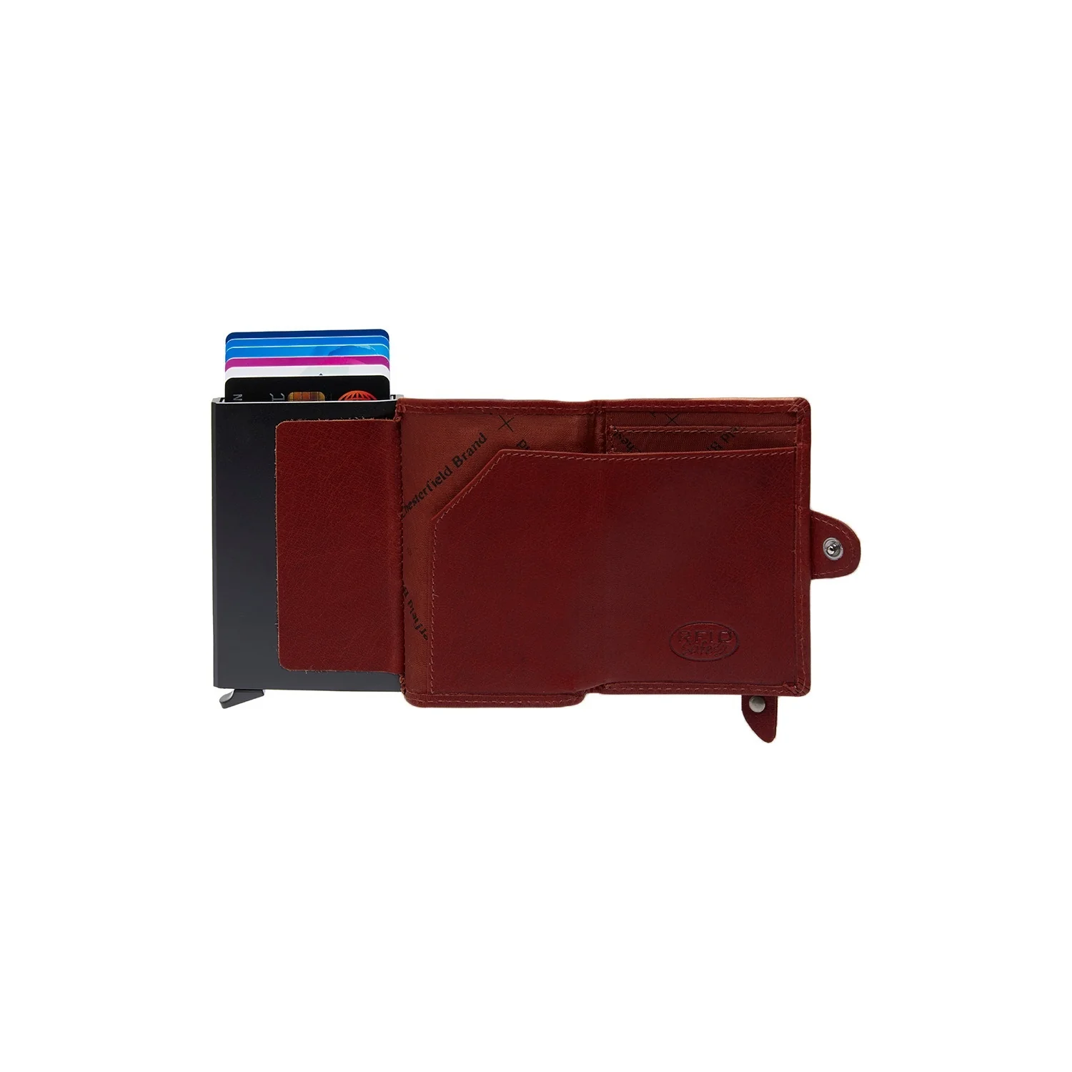 Leather Card Holder Red Baldwin - Image 3