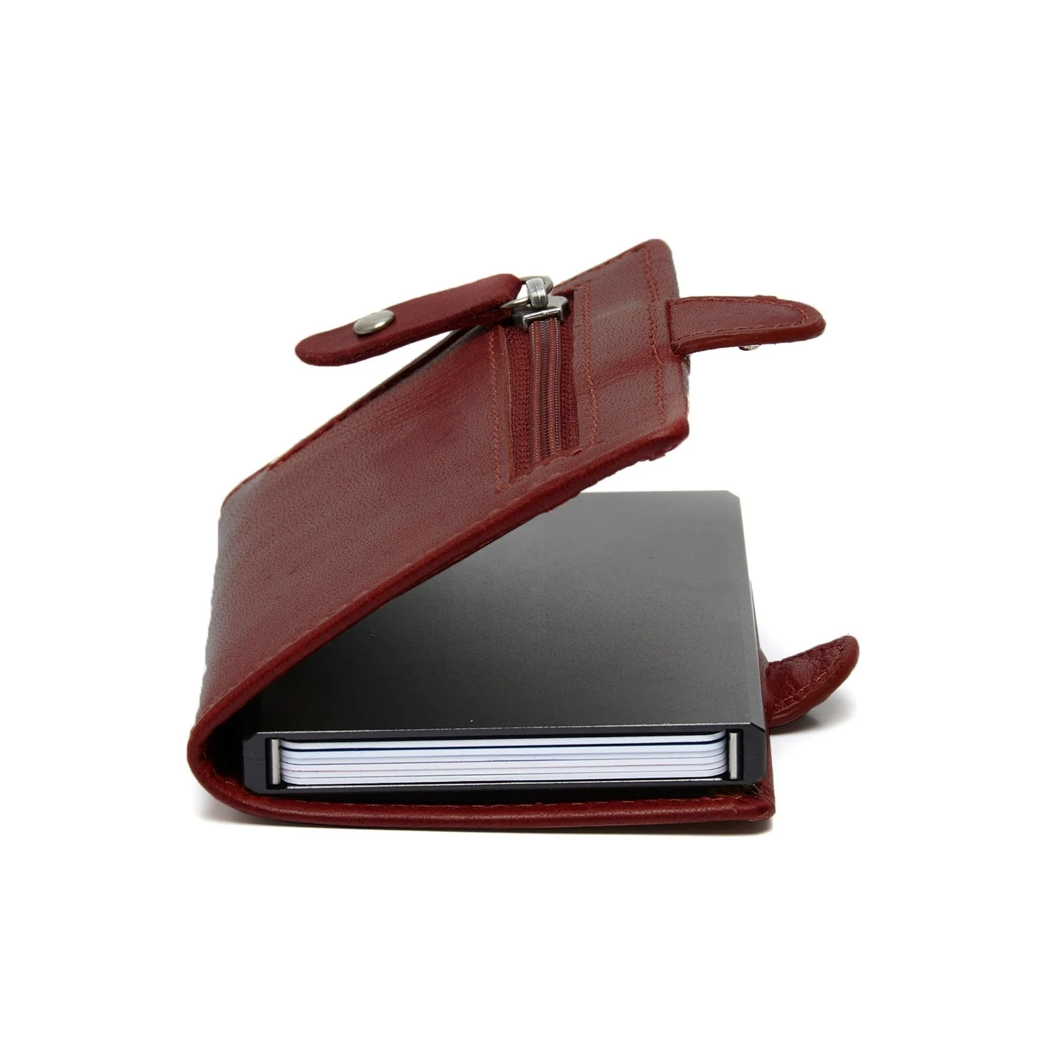 Leather Card Holder Red Baldwin - Image 4