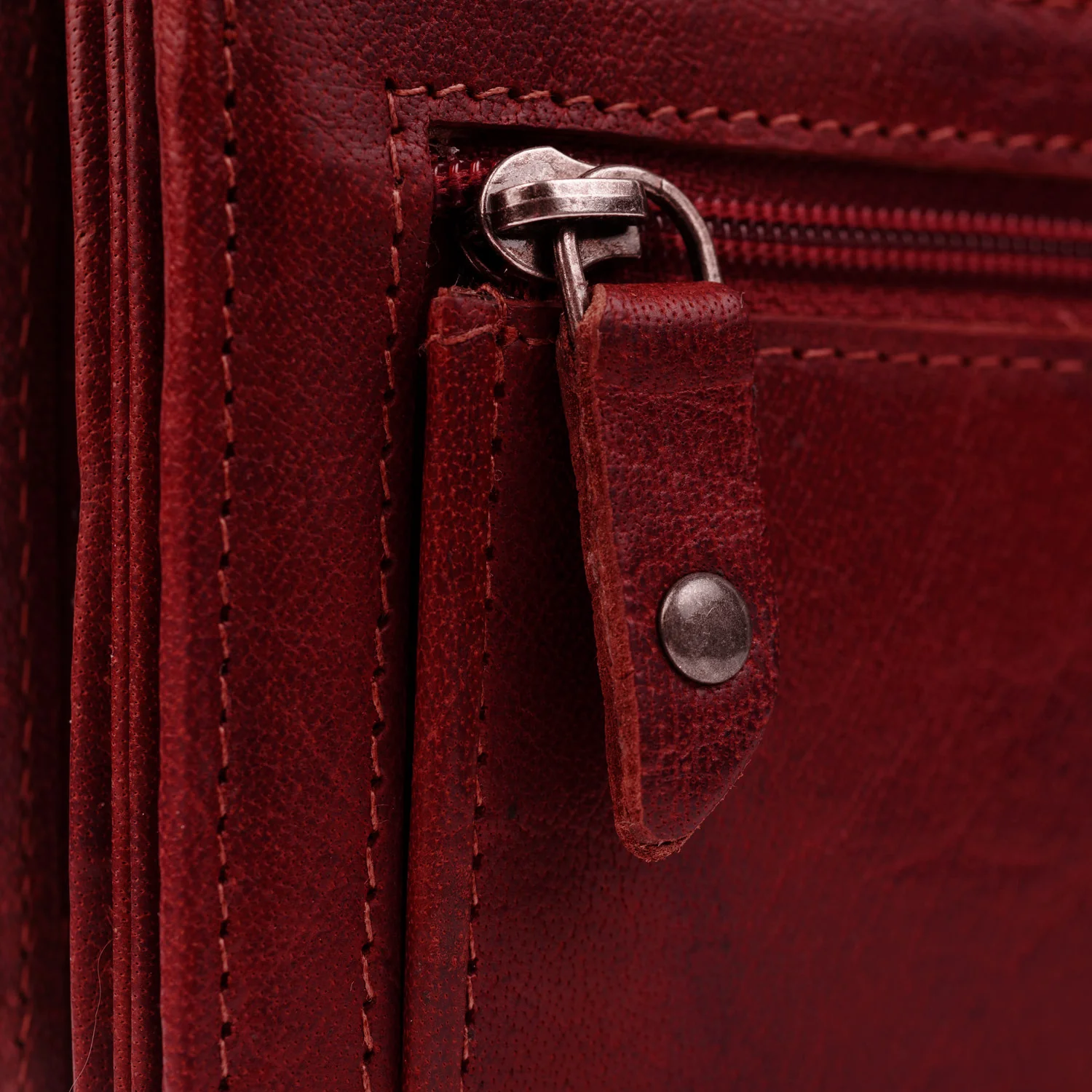 Leather Wallet Red Hampton - Image 6