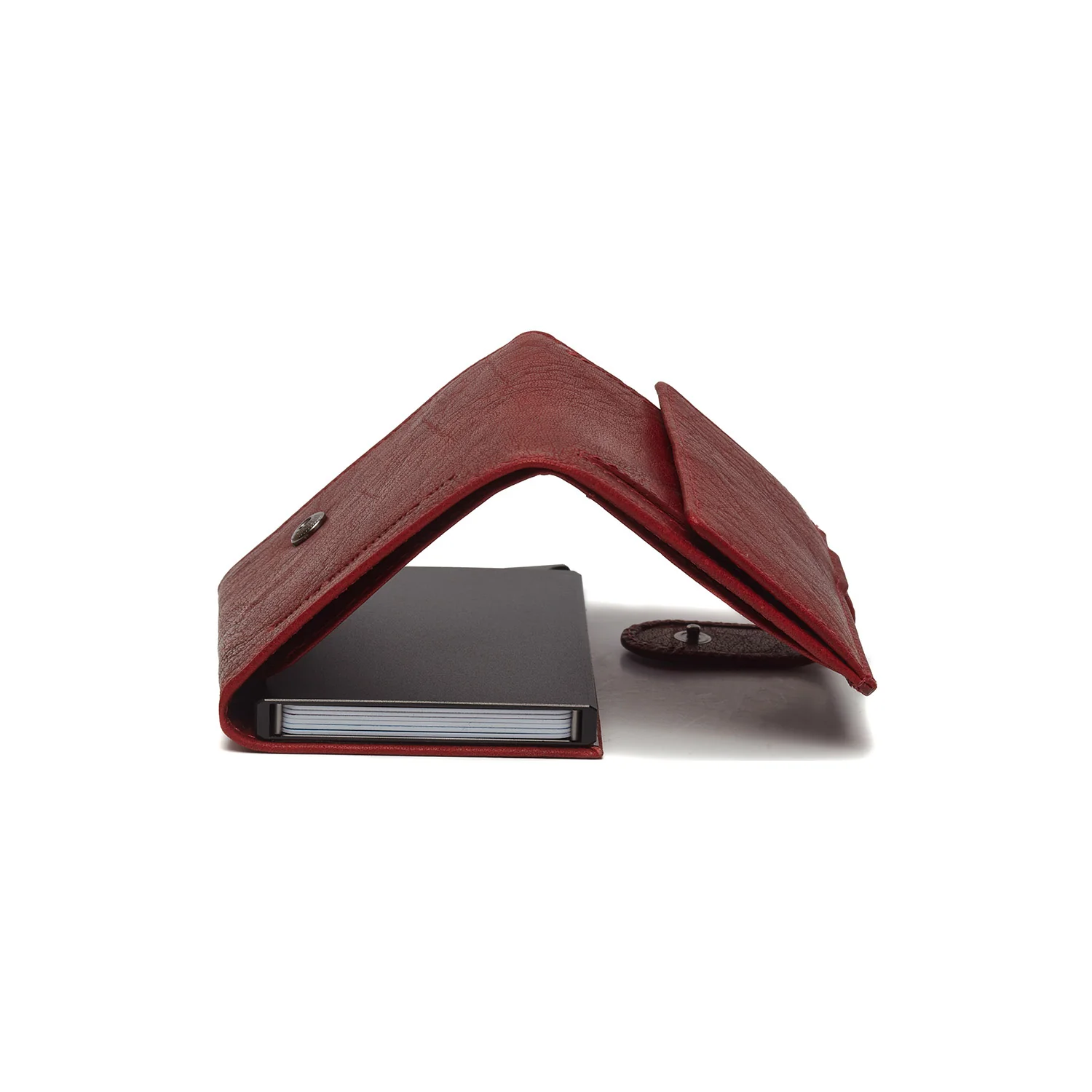 Leather Card Holder Red Mannheim - Image 4