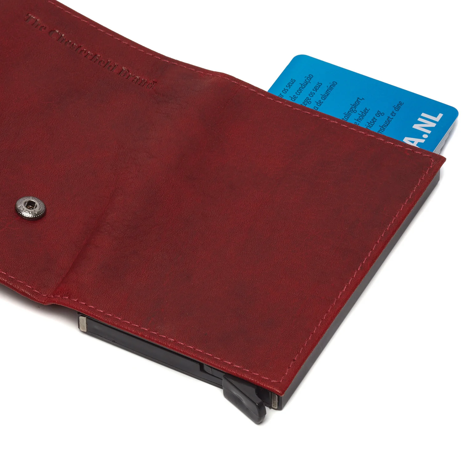 Leather Card Holder Red Mannheim - Image 5