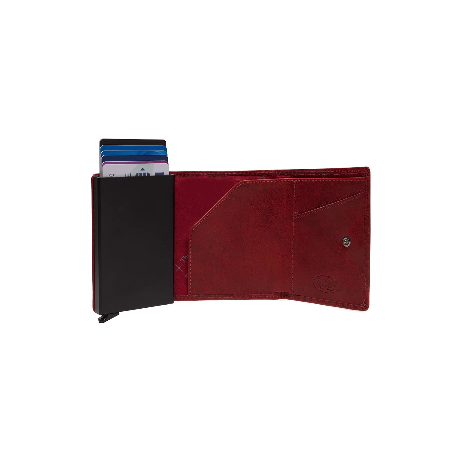 Leather Card Holder Red Paris - Image 5