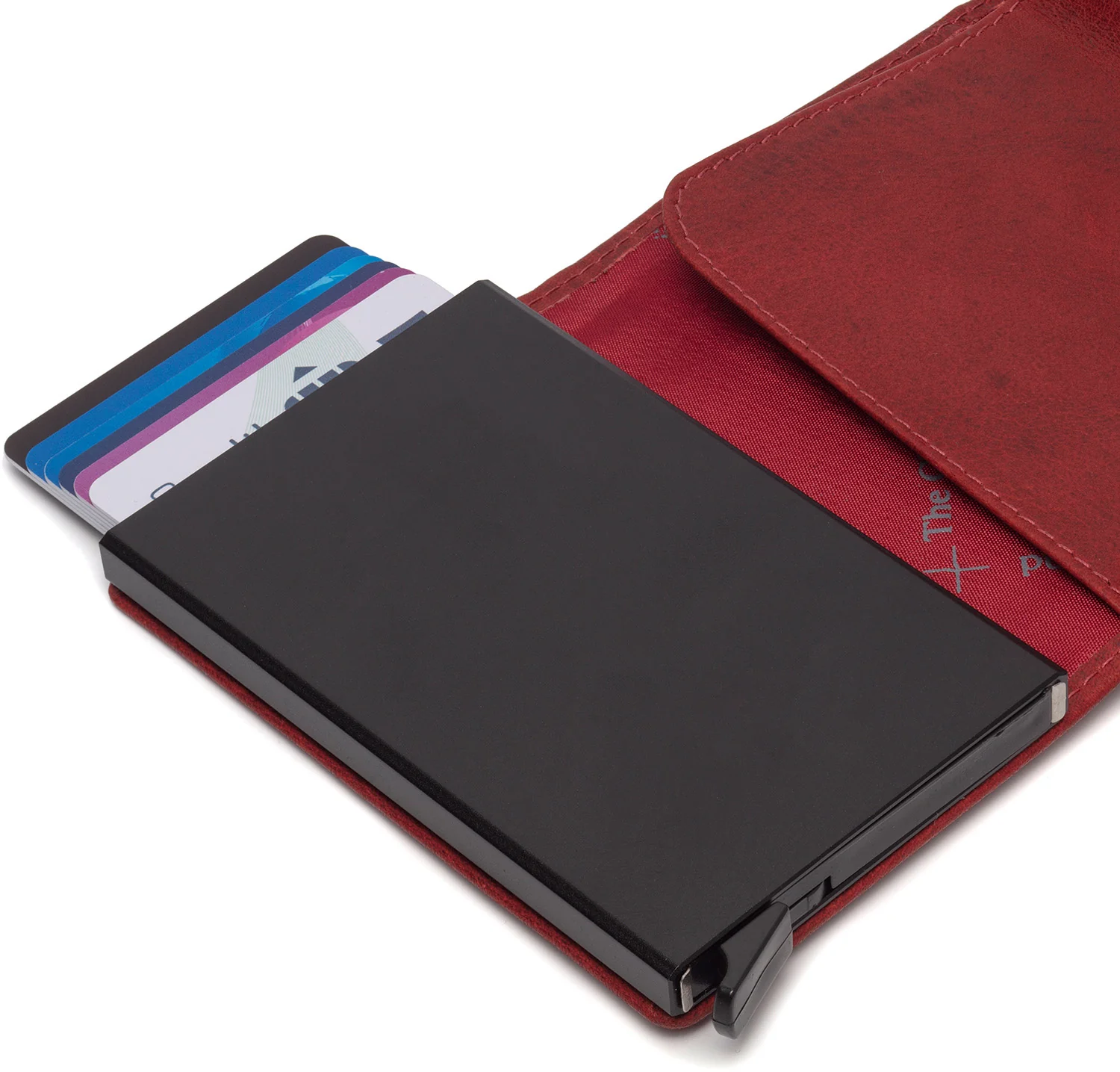 Leather Card Holder Red Paris - Image 6