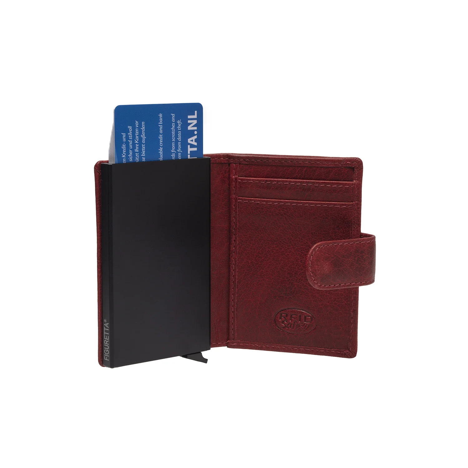 Leather Card Holder Red Prague - Image 3