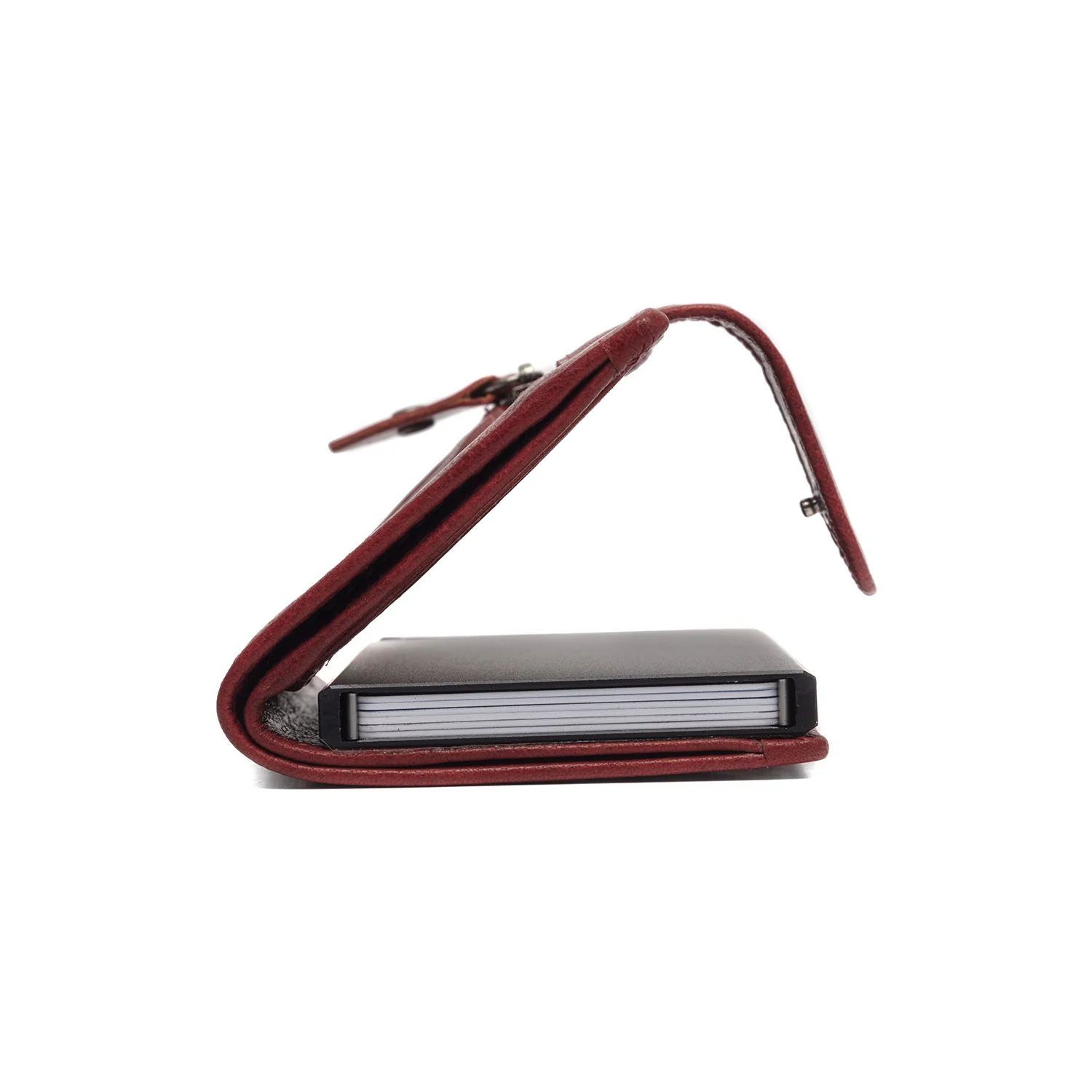 Leather Card Holder Red Prague - Image 4