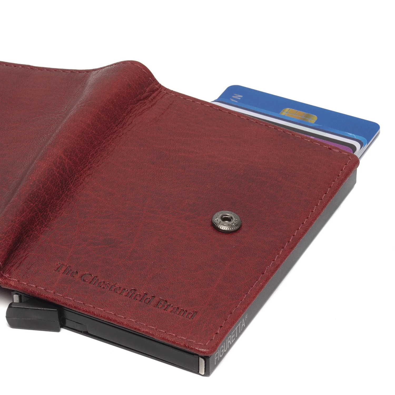 Leather Card Holder Red Prague - Image 5