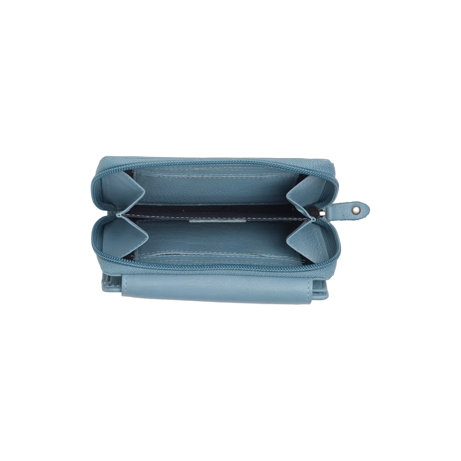 Leather Wallet Sky Blue Orveta - Image 3