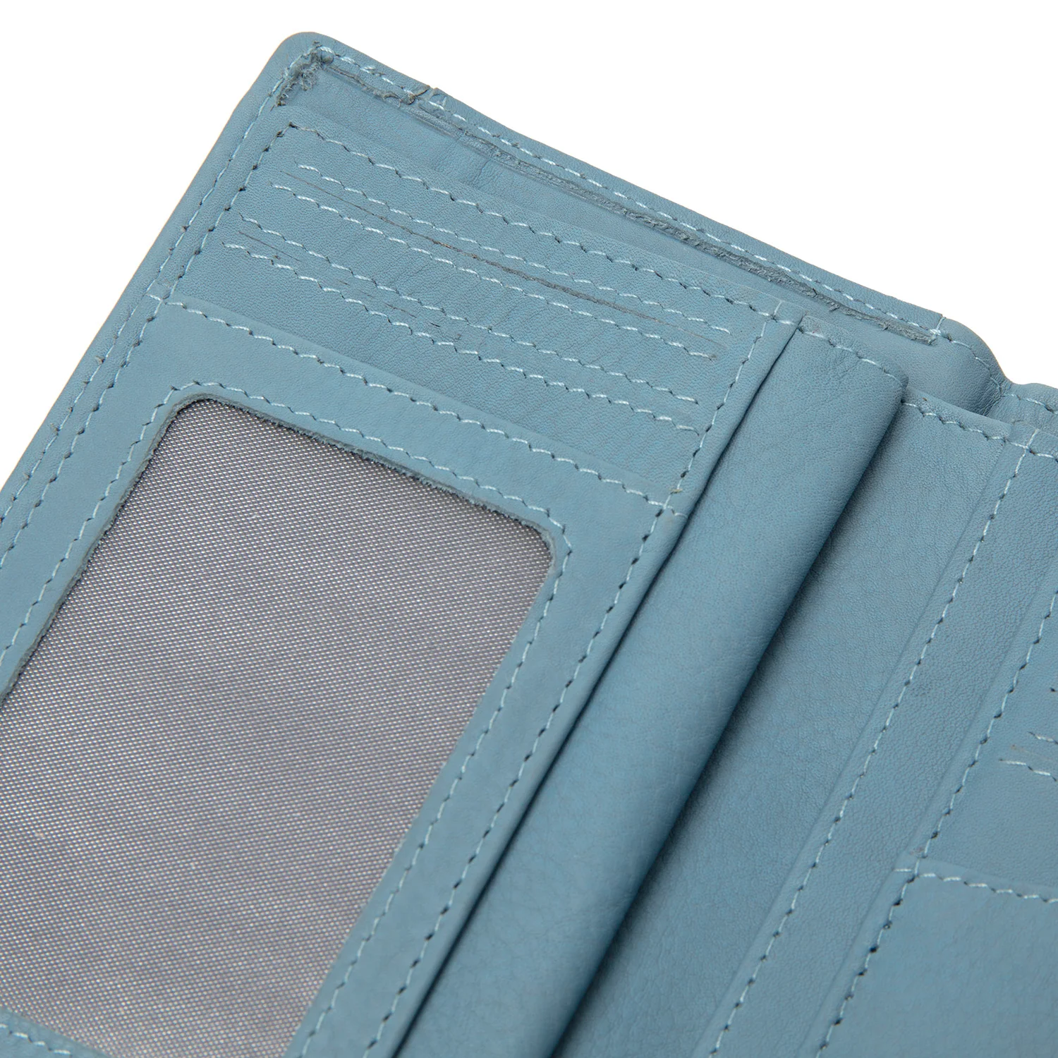 Leather Wallet Sky Blue Orveta - Image 5
