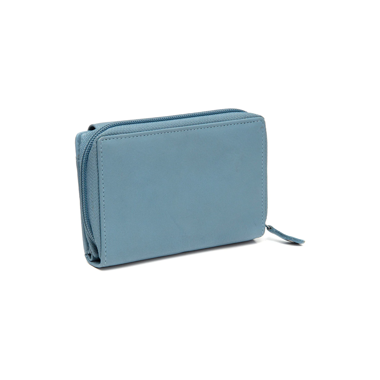 Leather Wallet Sky Blue Orveta - Image 6