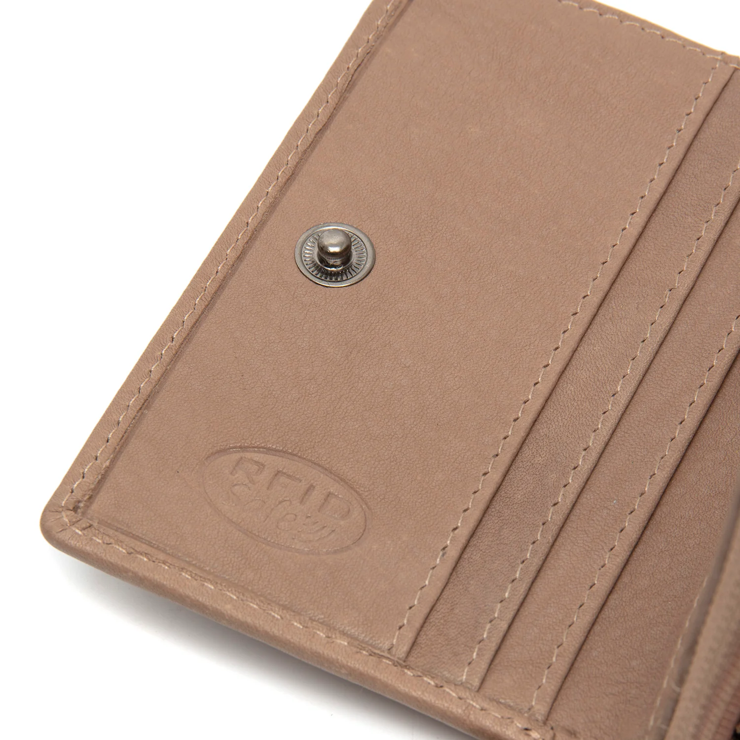 Leather Wallet Taupe Floren - Image 3