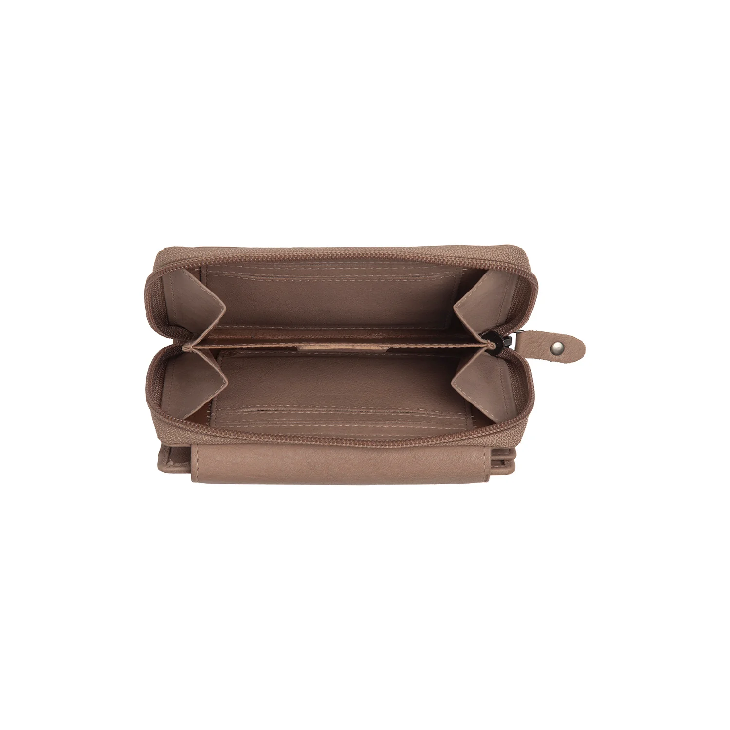 Leather Wallet Taupe Orveta - Image 3