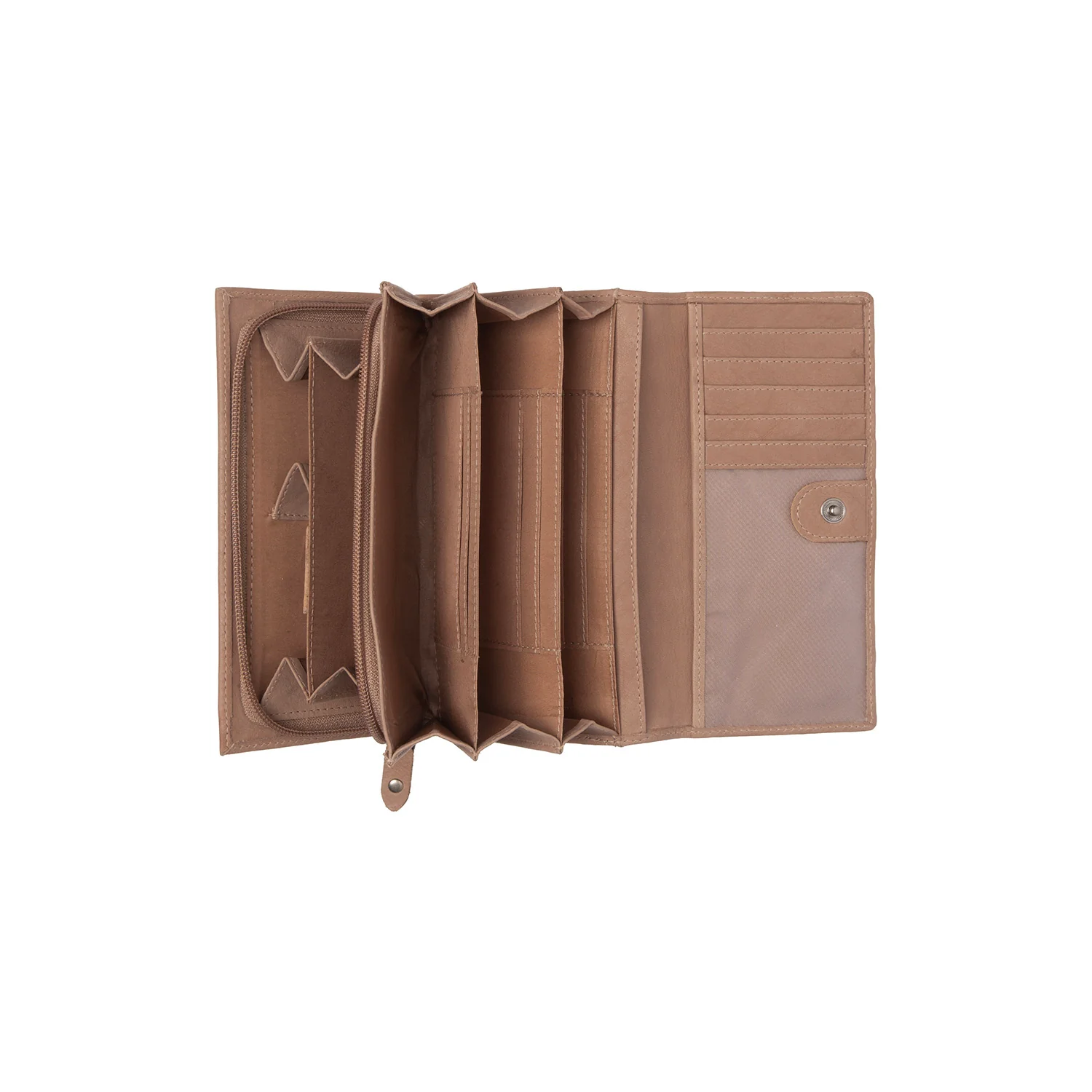 Leather Wallet Taupe Valetta - Image 5