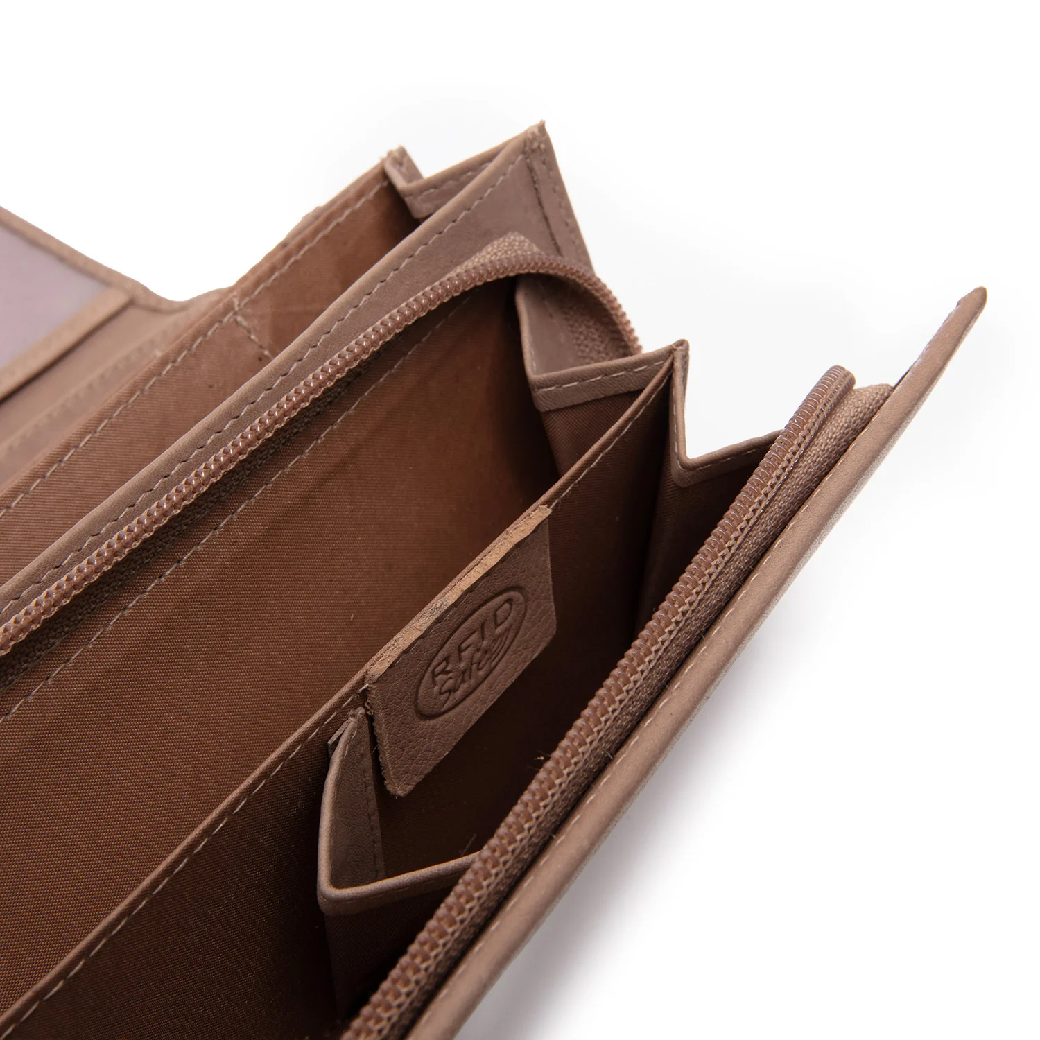 Leather Wallet Taupe Valetta - Image 7
