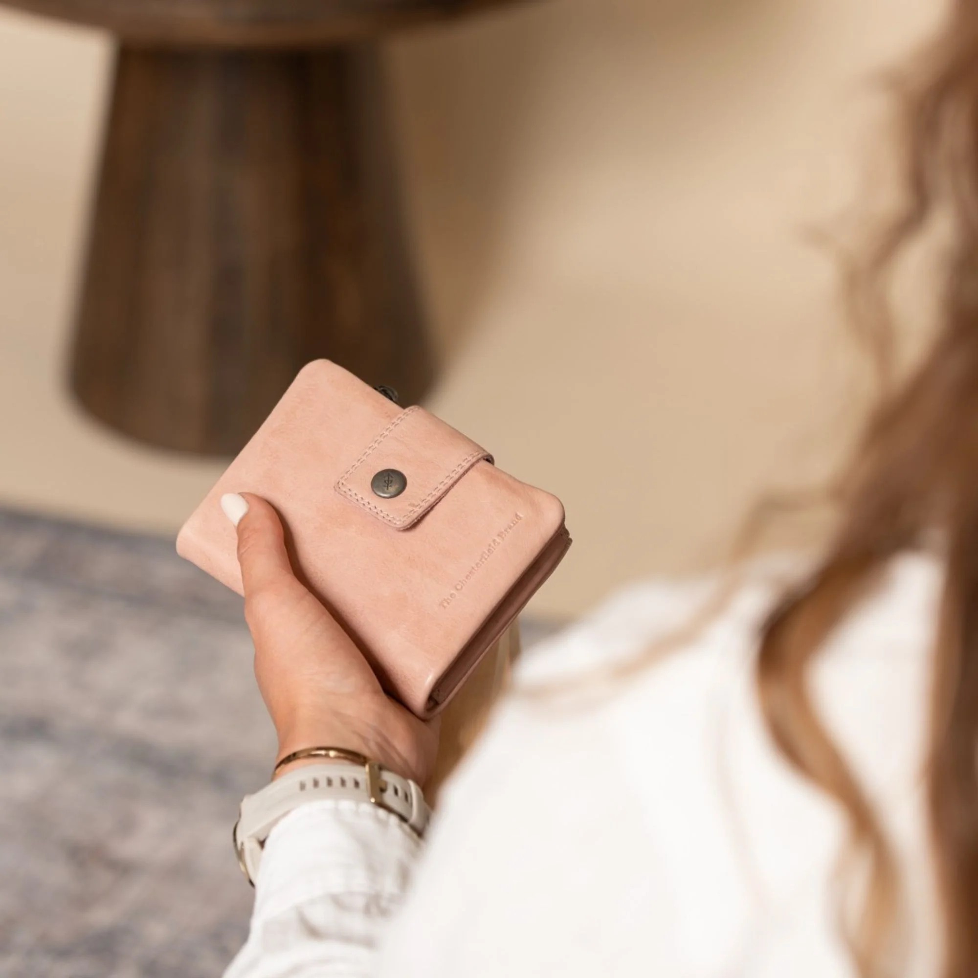 Leather Wallet Vintage Rose Mavona - Image 2