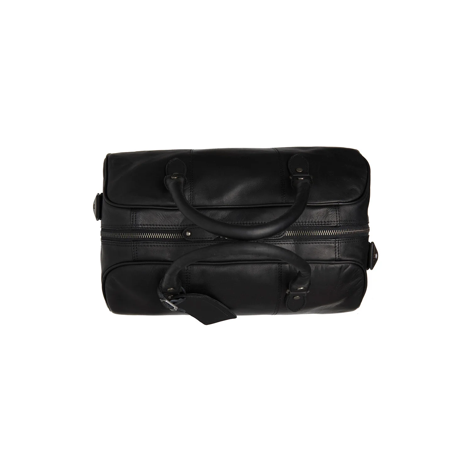Leather Weekender Bag Black Liam - Image 3