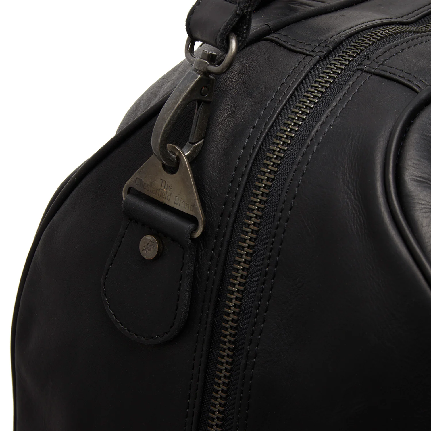 Leather Weekender Bag Black Liam - Image 5