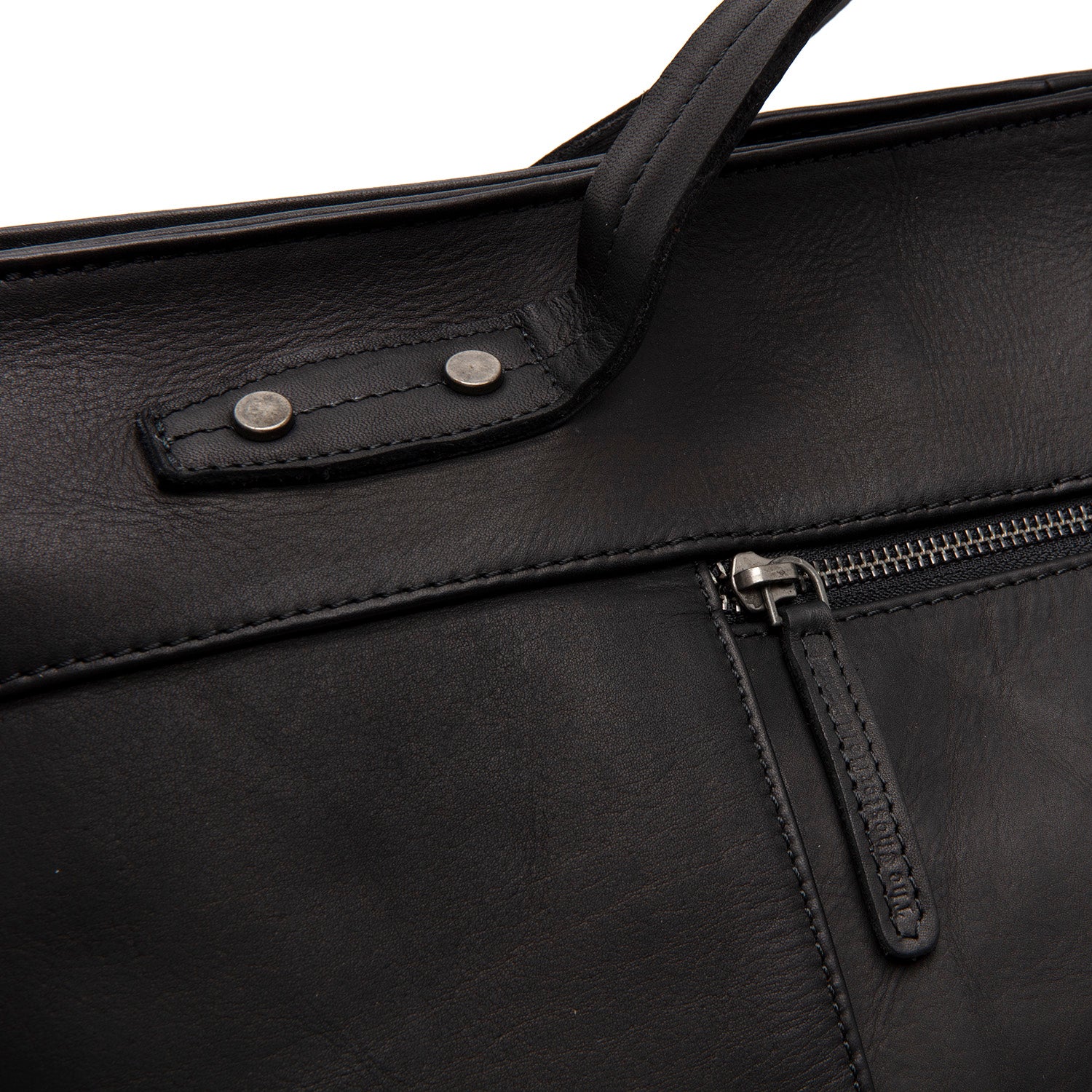 Leather Weekender Bag Black Mark - Image 6