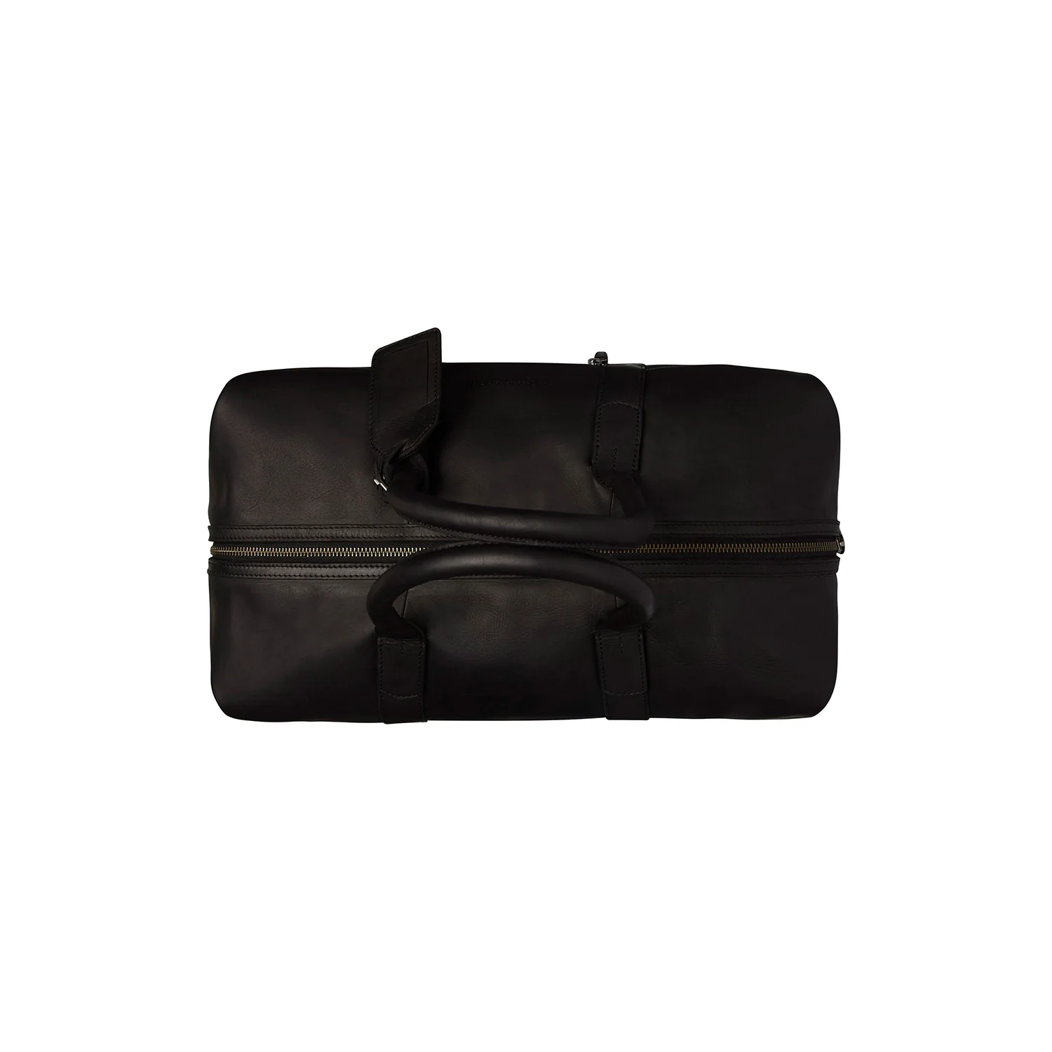 Leather Weekender Bag Black Portsmouth - Image 3