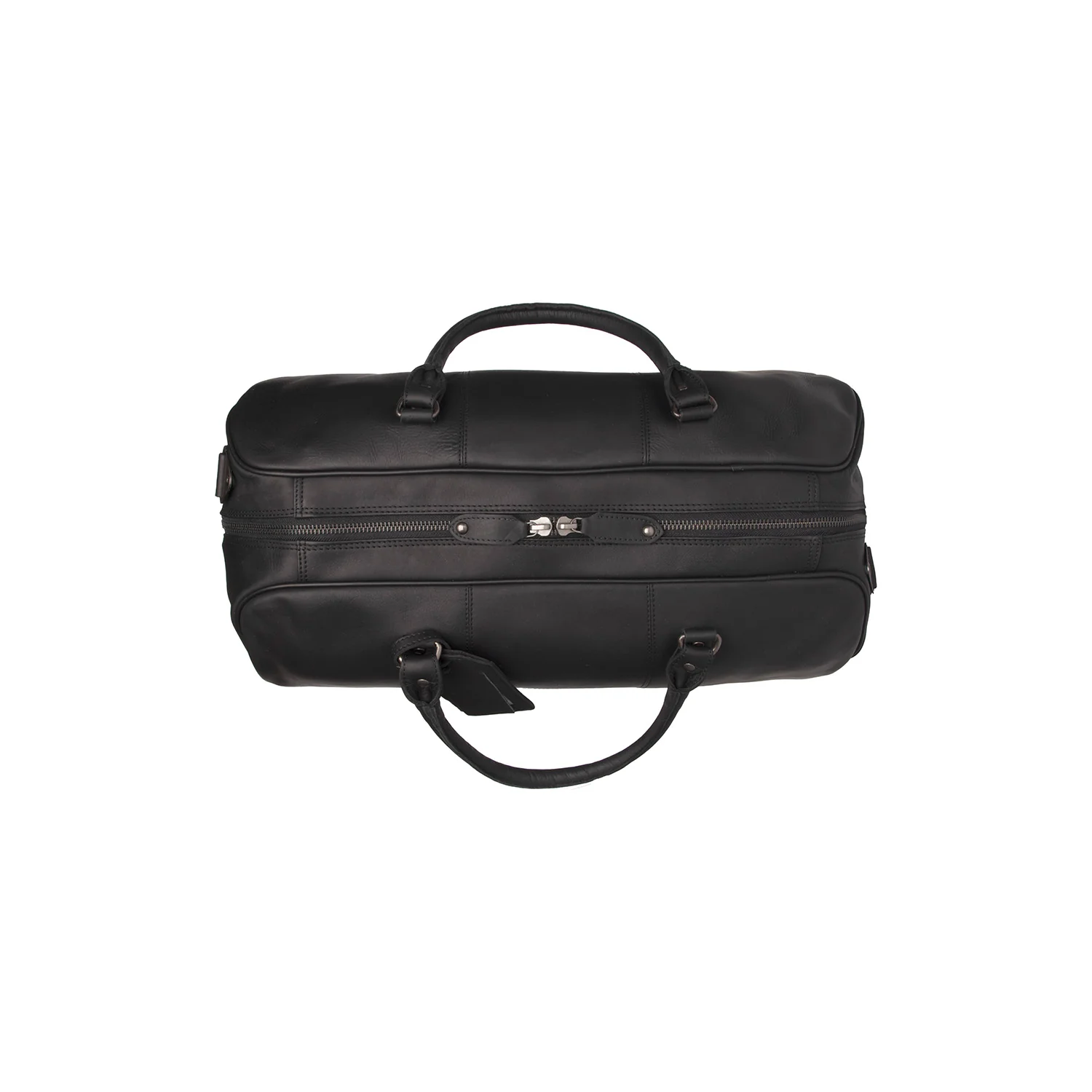 Leather Weekender Bag Black William - Image 5