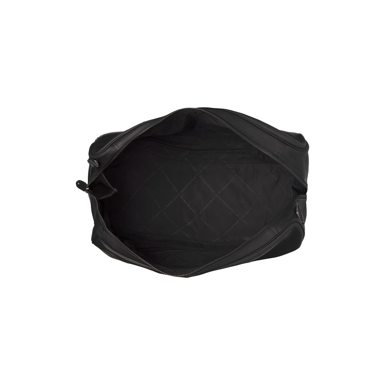 Leather Weekender Bag Black William - Image 6