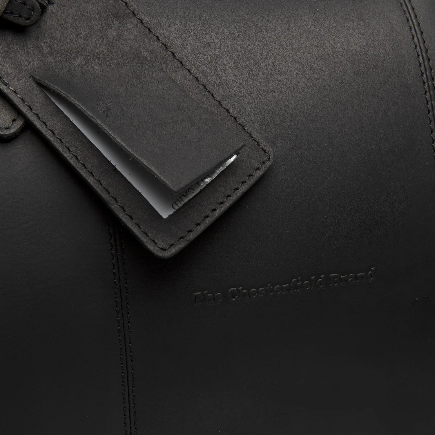 Leather Weekender Bag Black William - Image 7