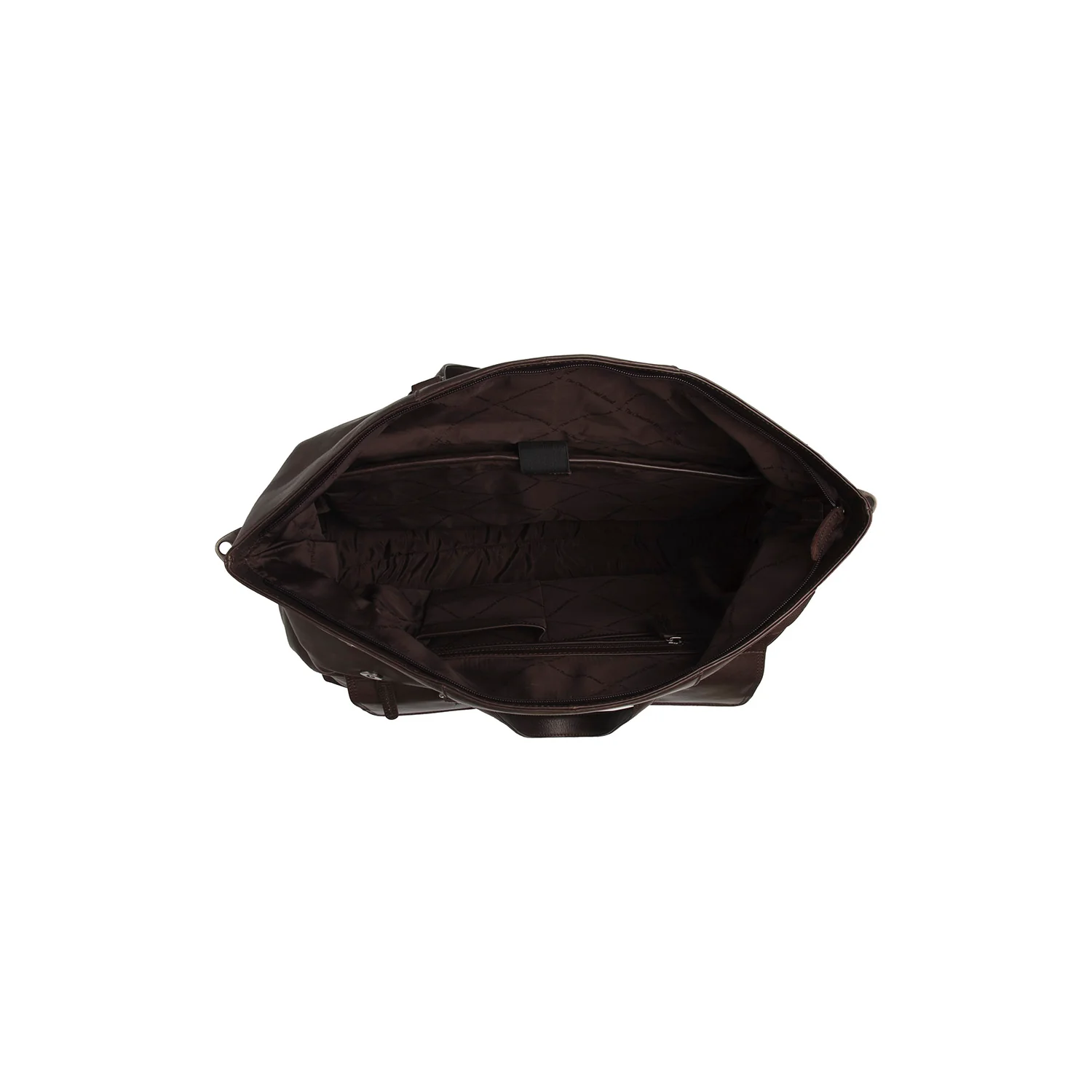 Leather Weekender Bag Brown Lazio - Image 3