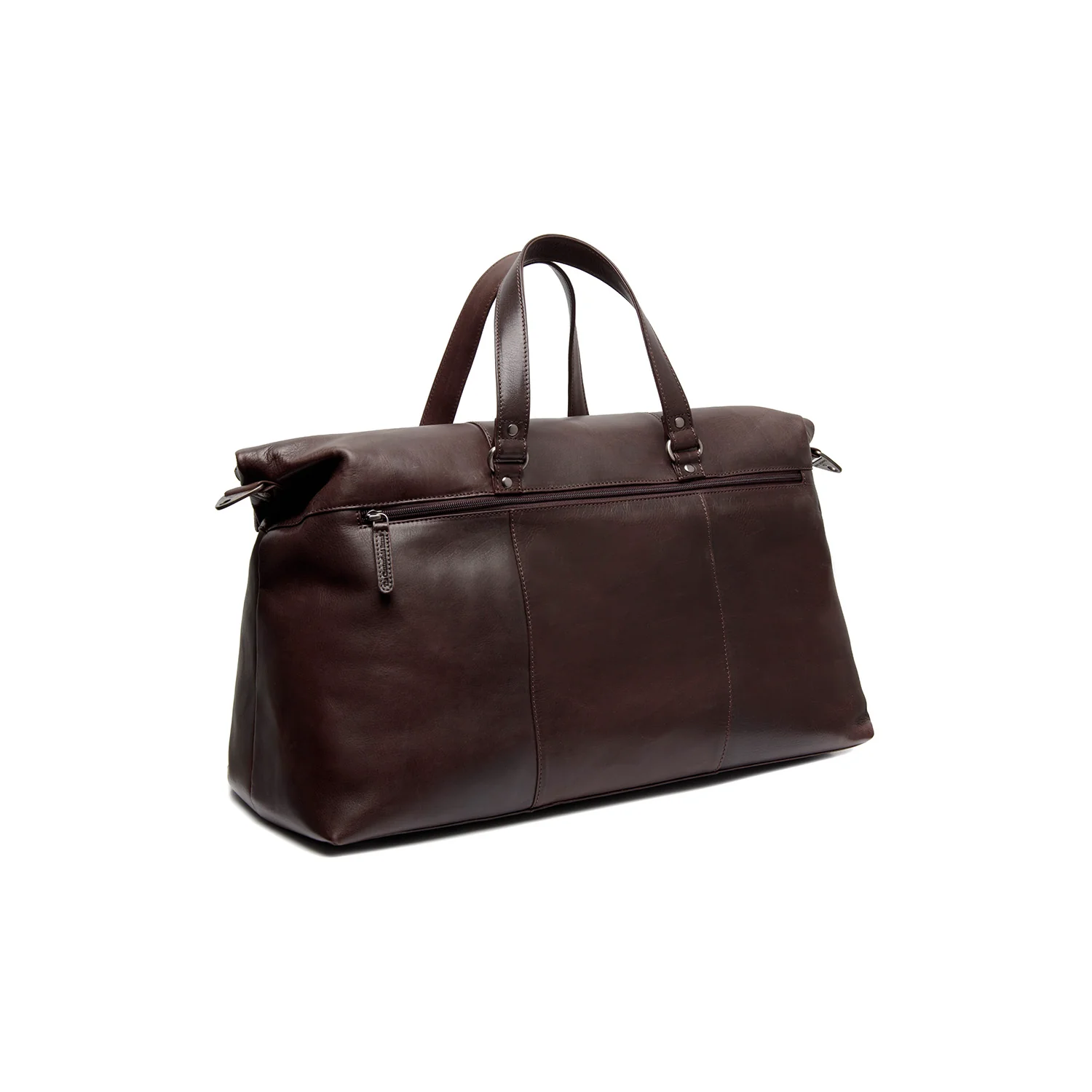 Leather Weekender Bag Brown Lazio - Image 6