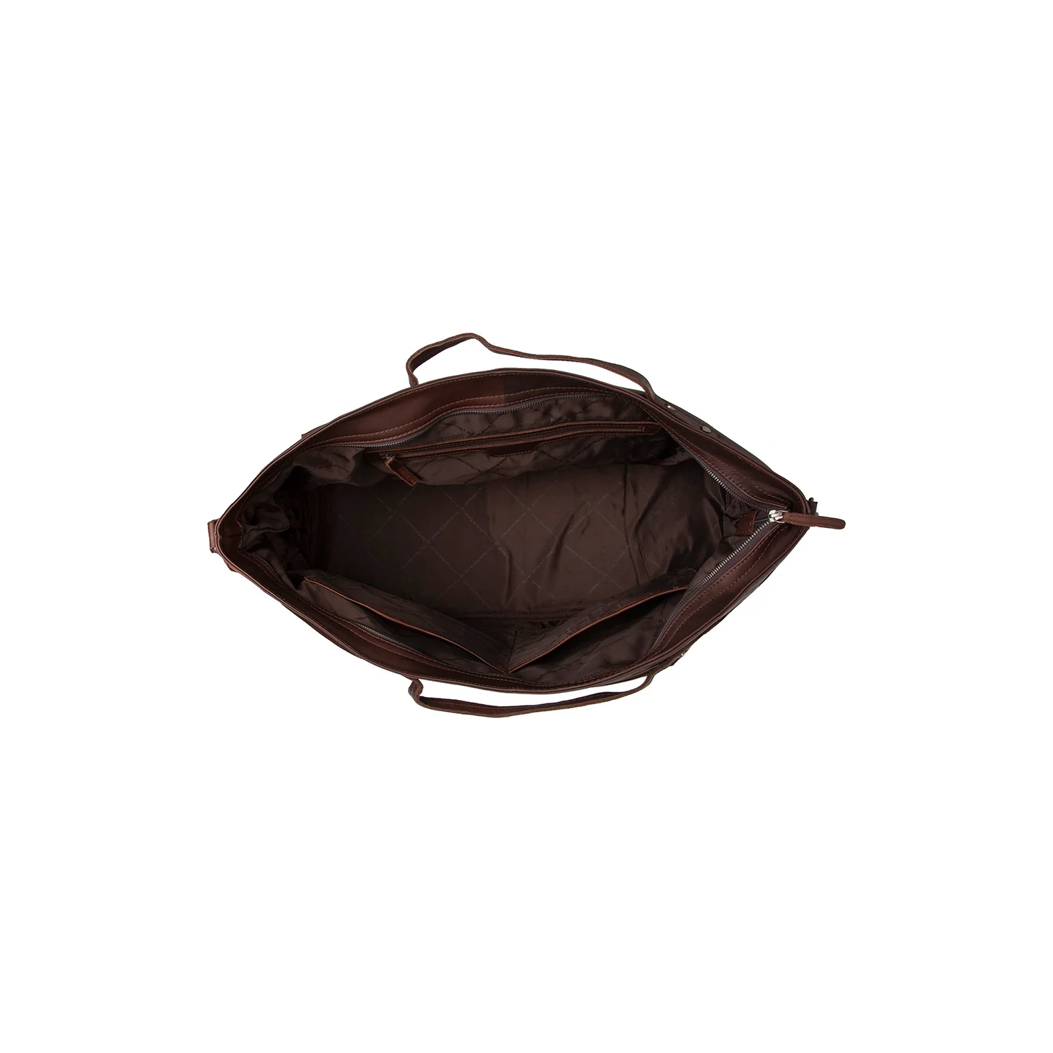 Leather Weekender Bag Brown Mark - Image 3