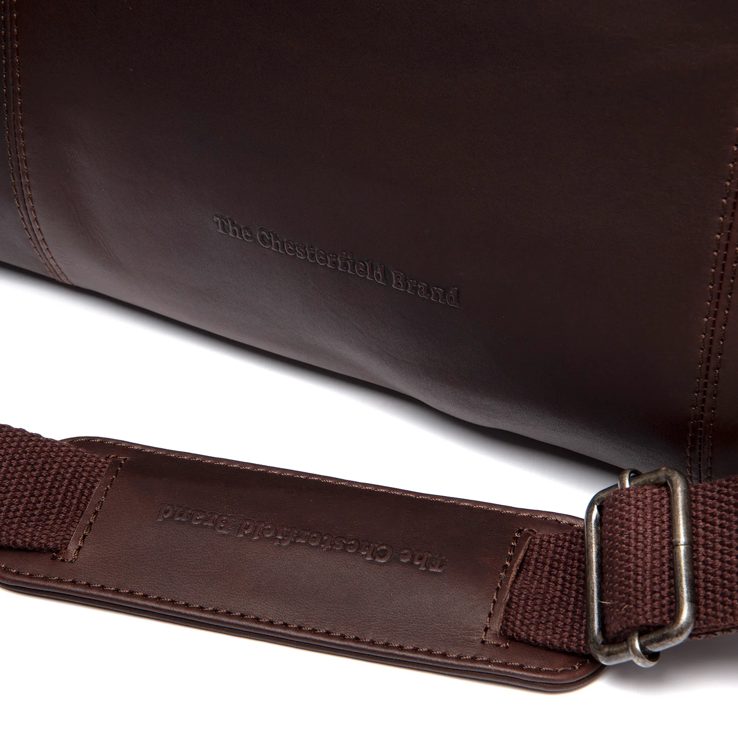 Leather Weekender Bag Brown Mark - Image 5