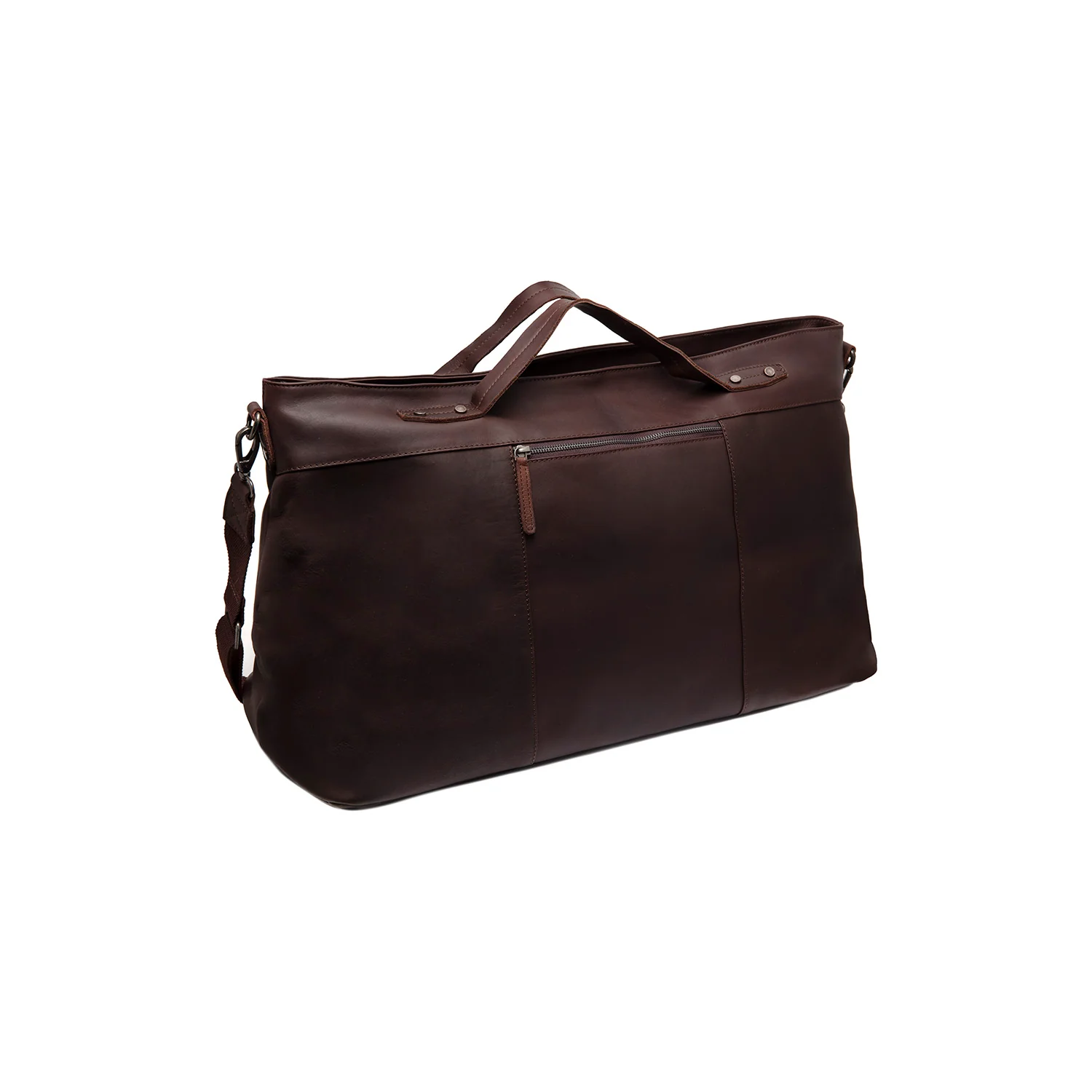 Leather Weekender Bag Brown Mark - Image 6