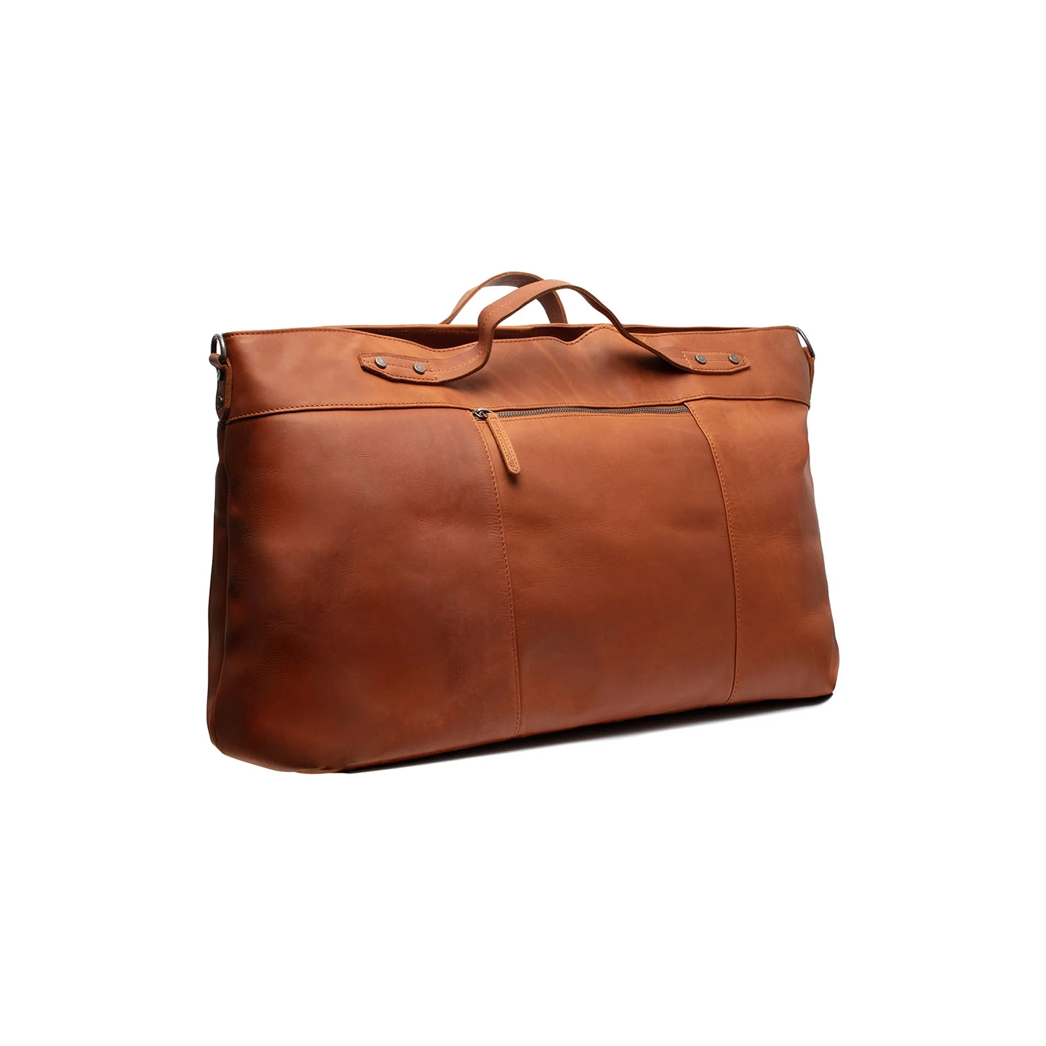 Leather Weekender Bag Cognac Mark - Image 7
