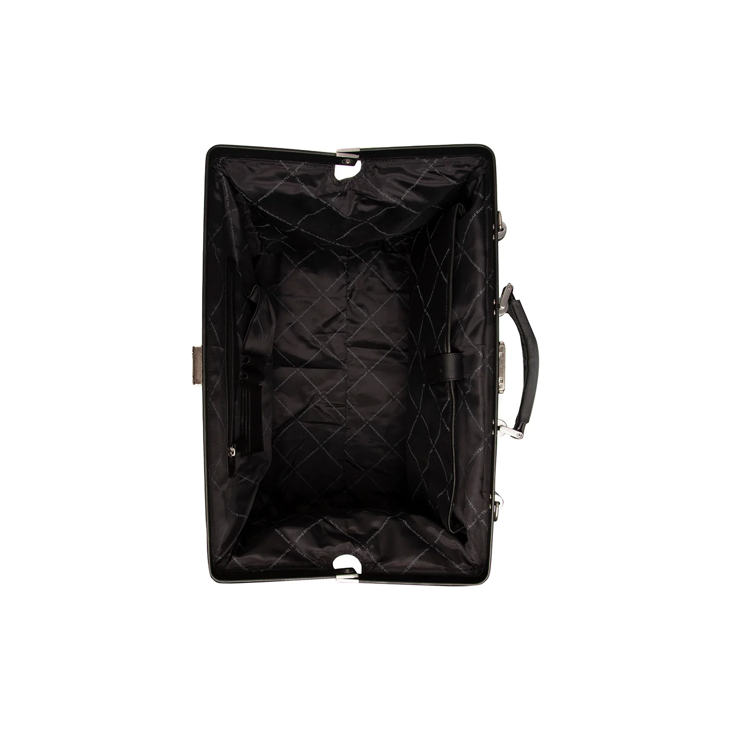 Leather Weekender Bag Black Corfu - Image 4