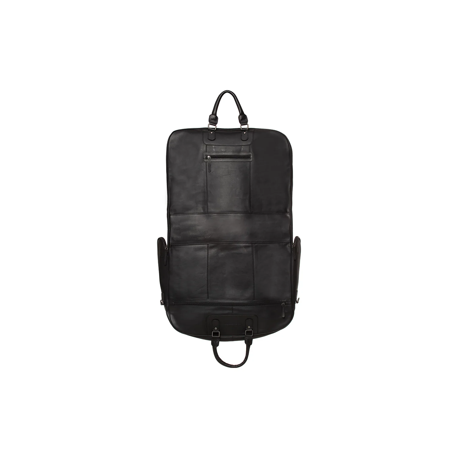 Leather Garment Bag Black Josh - Image 3