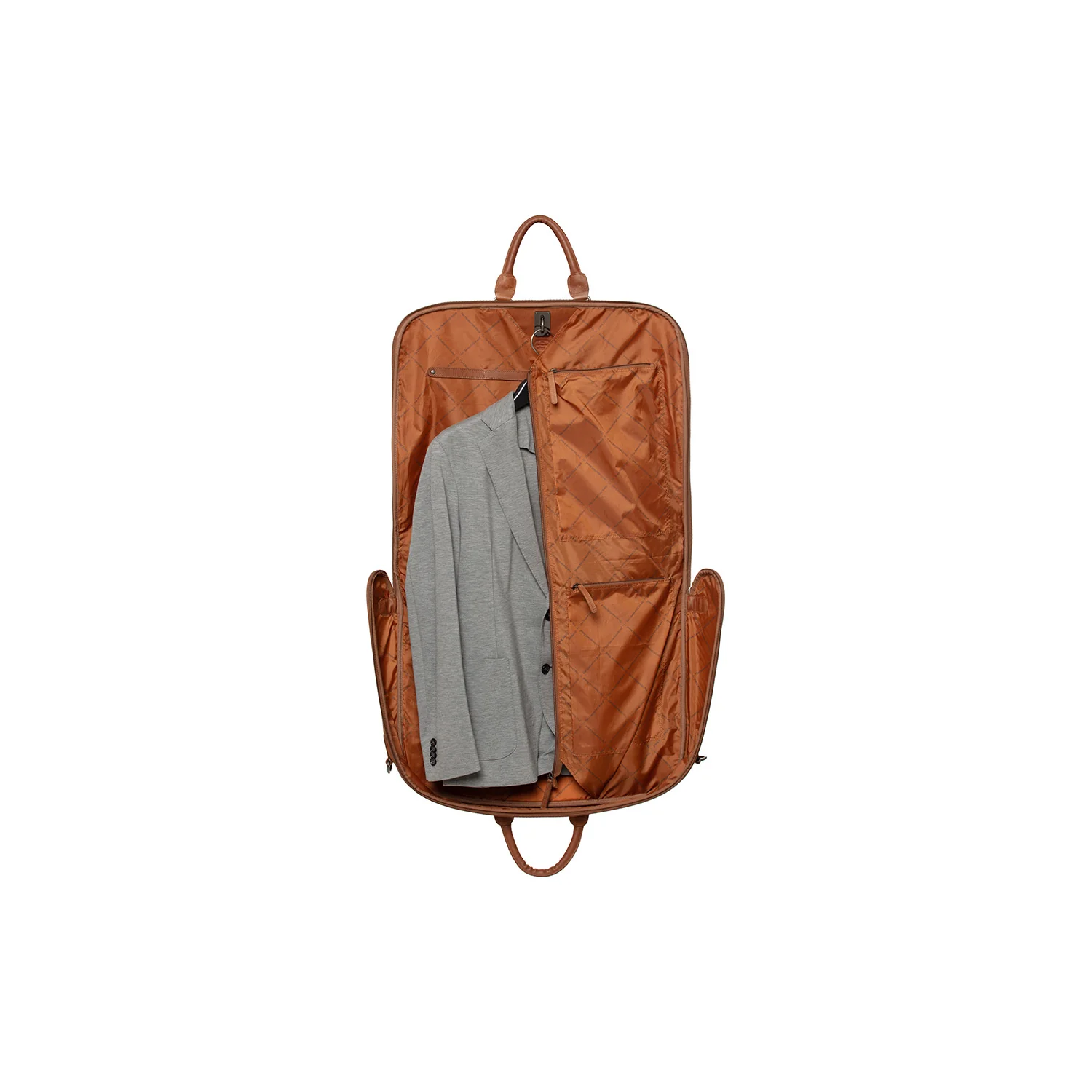 Leather Garment Bag Cognac Josh - Image 2