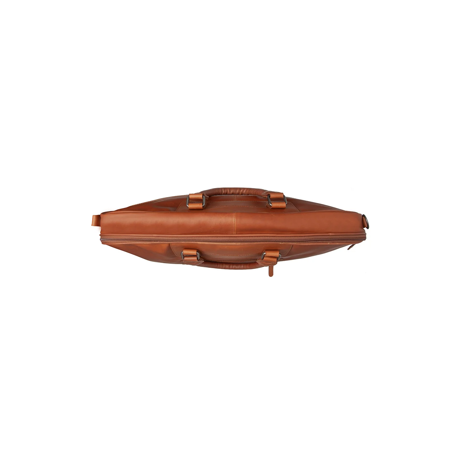 Leather Garment Bag Cognac Josh - Image 4