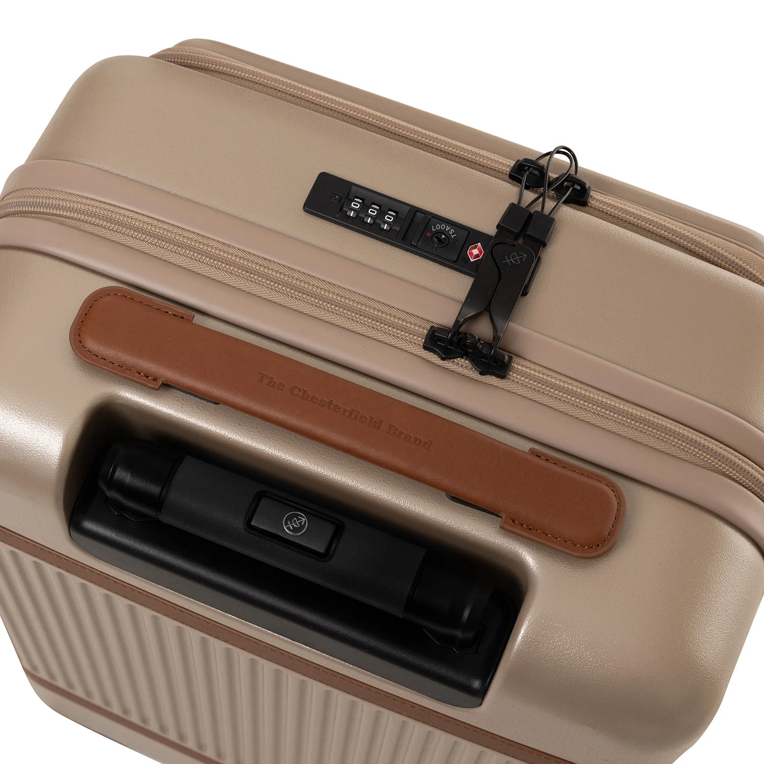 Hand Luggage Suitcase Front Pocket Champagne Zuna - Image 8